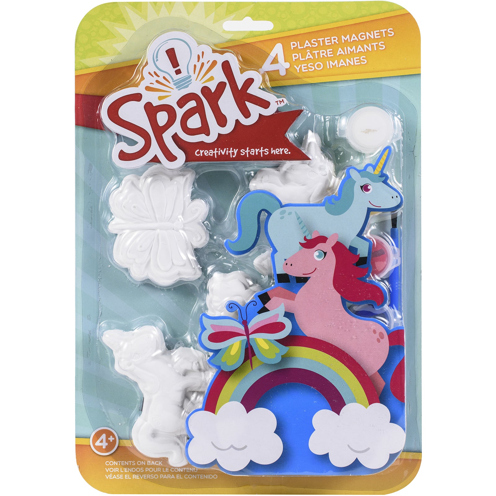 Spark Plaster Paint Your Own Unicorn Magnet Kit - Makes 4
