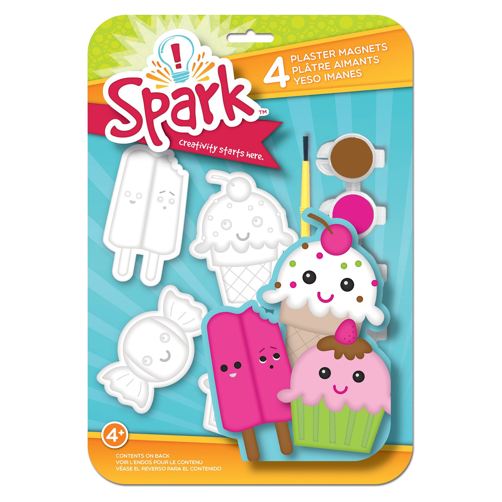 Spark Plaster Paint Your Own Sweets Magnet Kit - Makes 4
