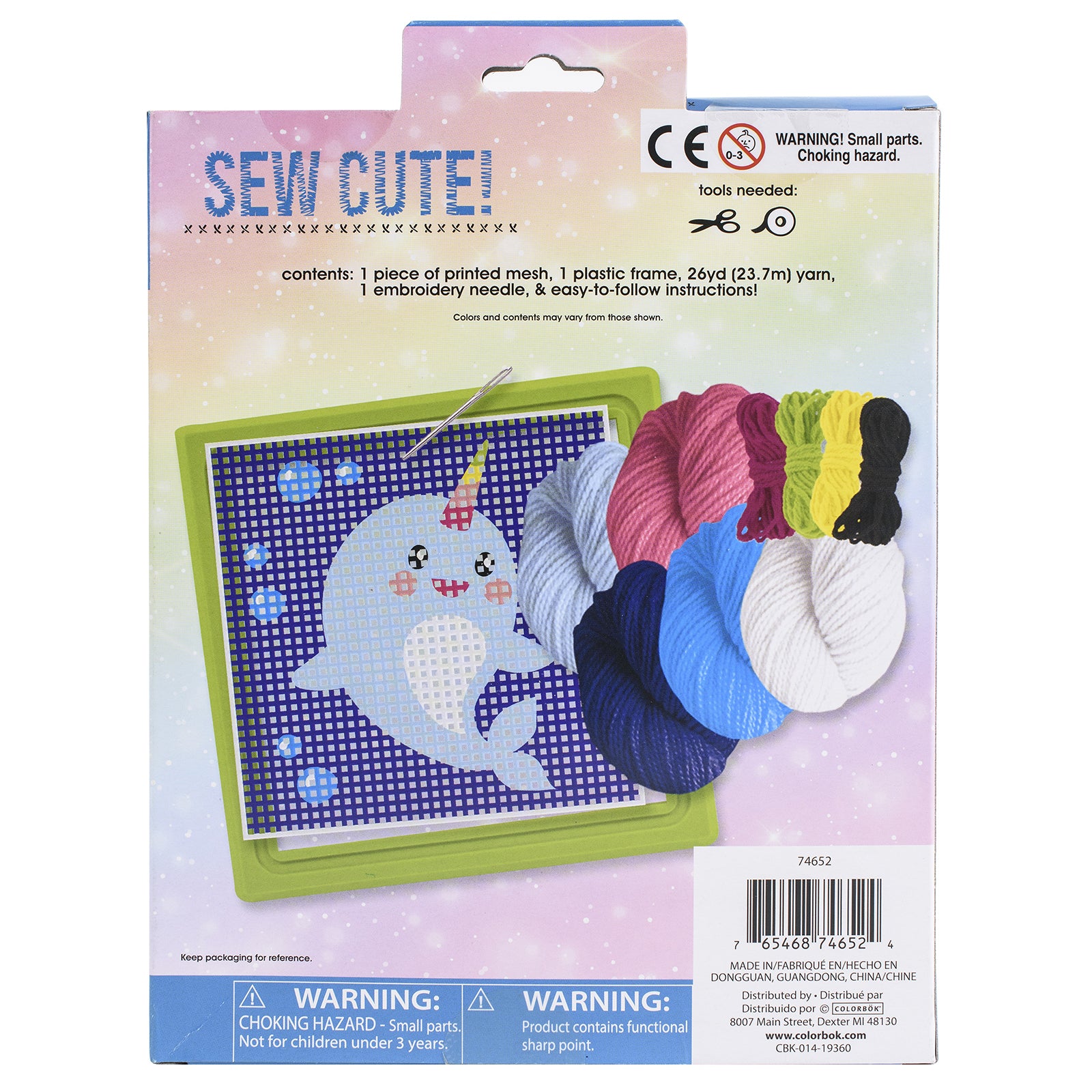 Sew Cute! Needlepoint Narwhal Kit