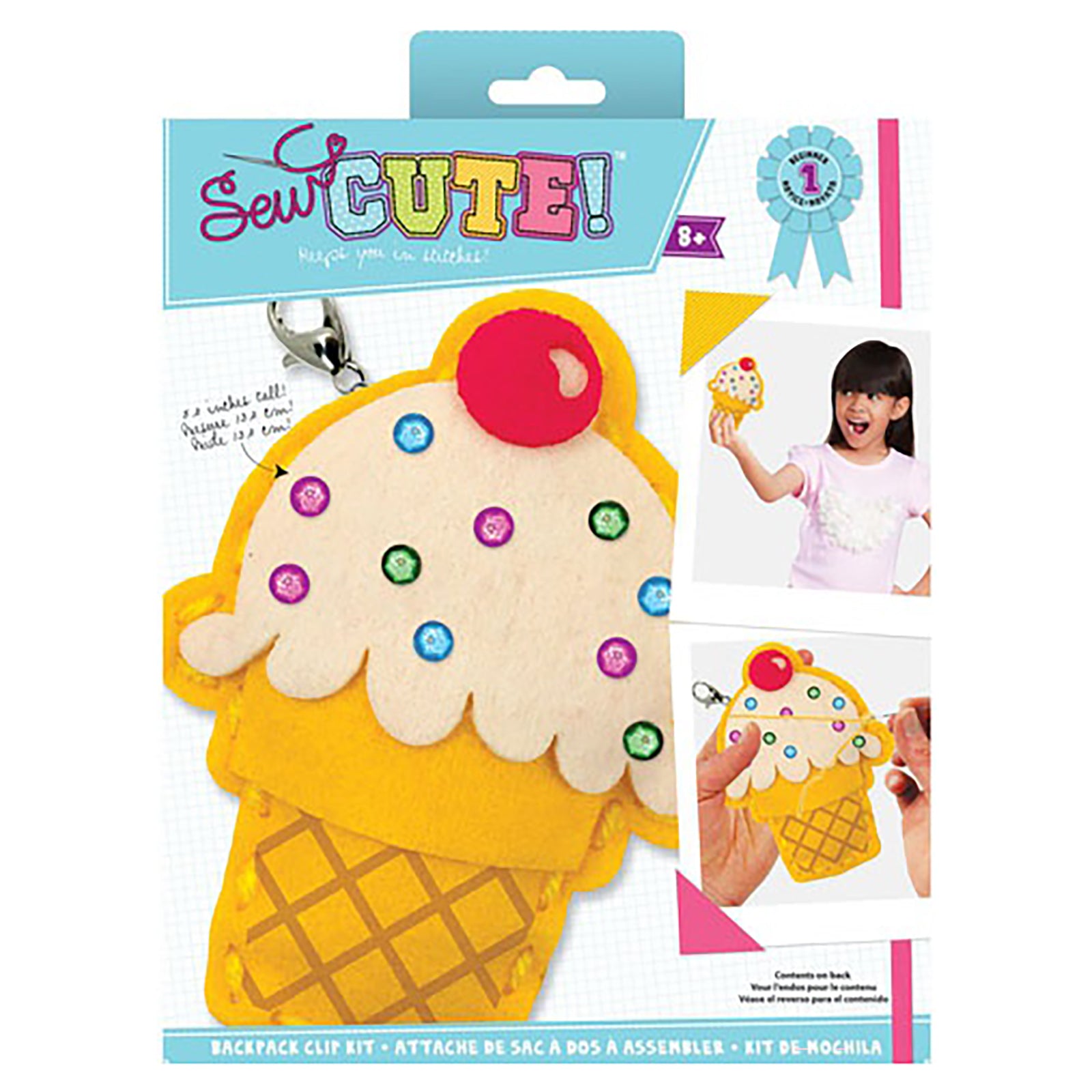 Sew Cute! Felt Ice Cream Backpack Clip Kit