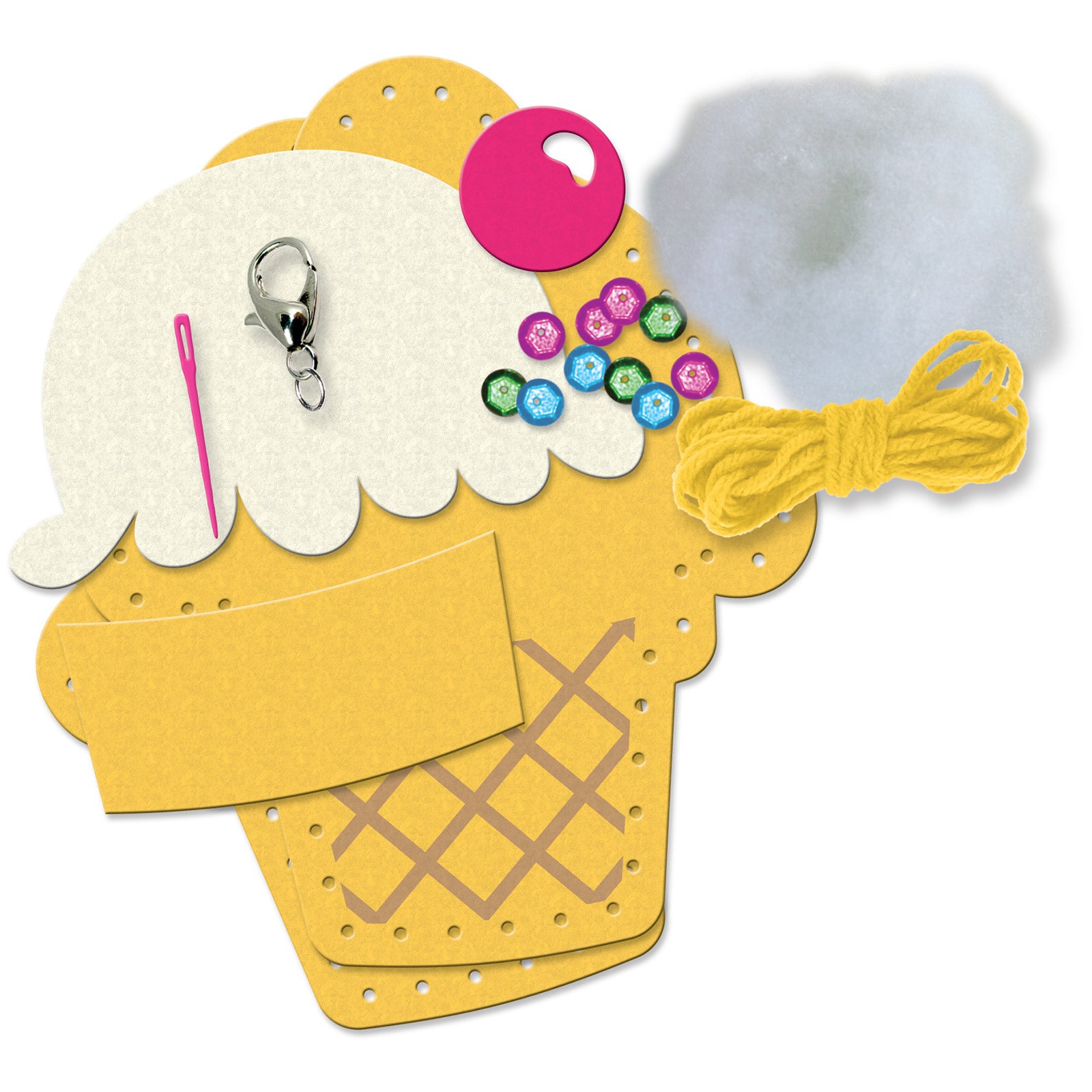 Sew Cute! Felt Ice Cream Backpack Clip Kit