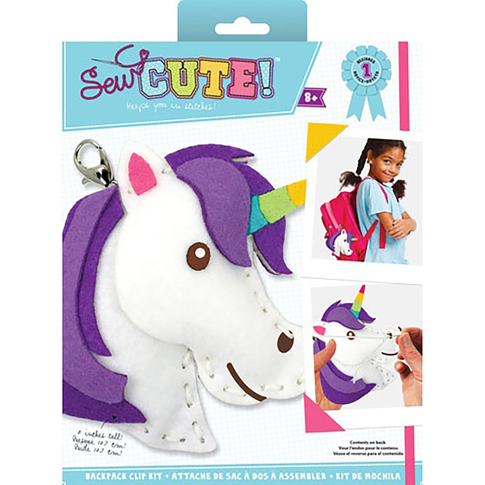 Sew Cute! Felt Unicorn Backpack Clip Kit