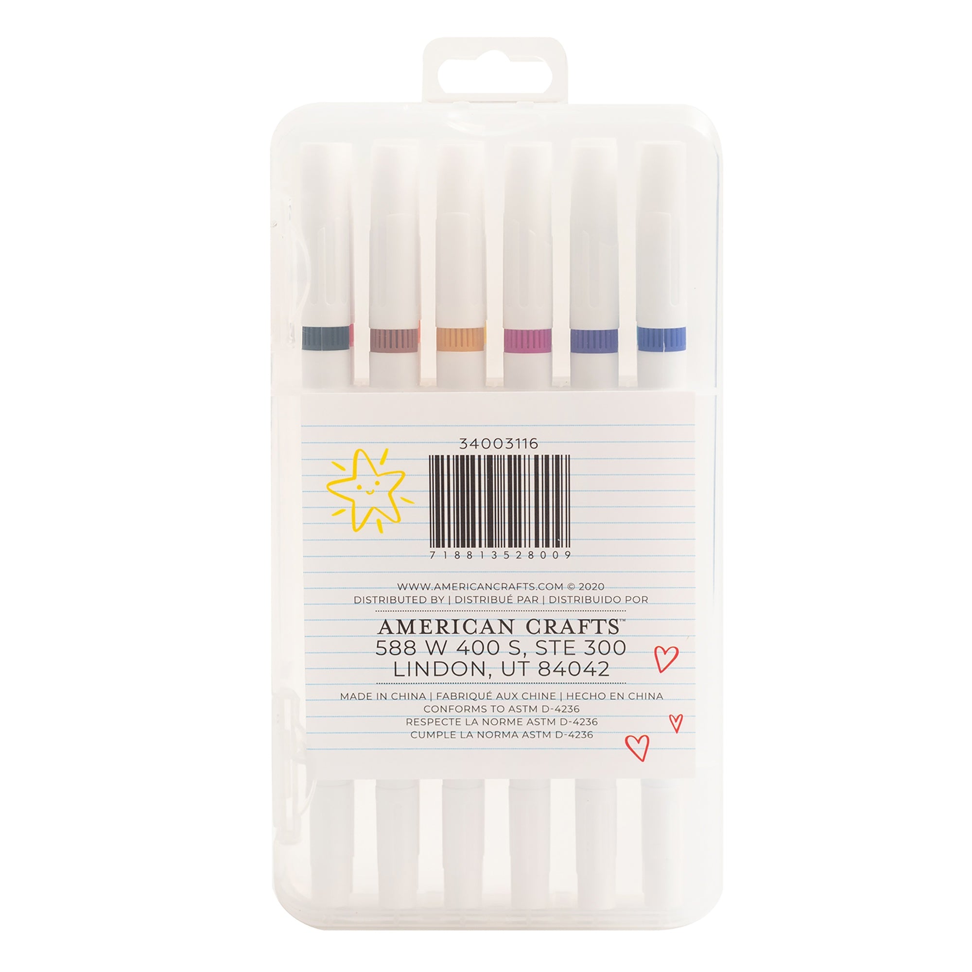 American Crafts Markers - Dual Tip Doodlers, 12 pack