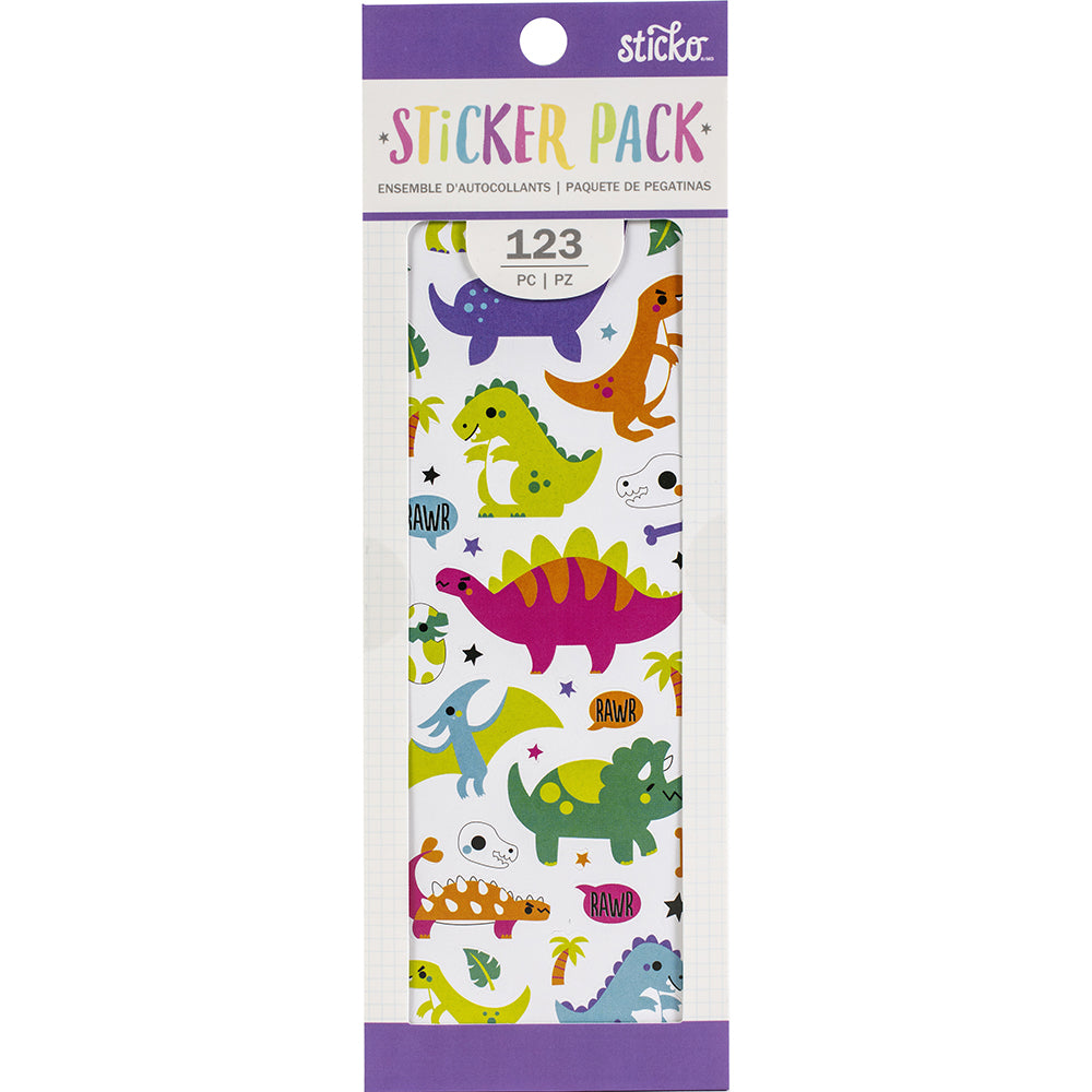 Sticko Sticker Pack - Dinosaur, 123pcs