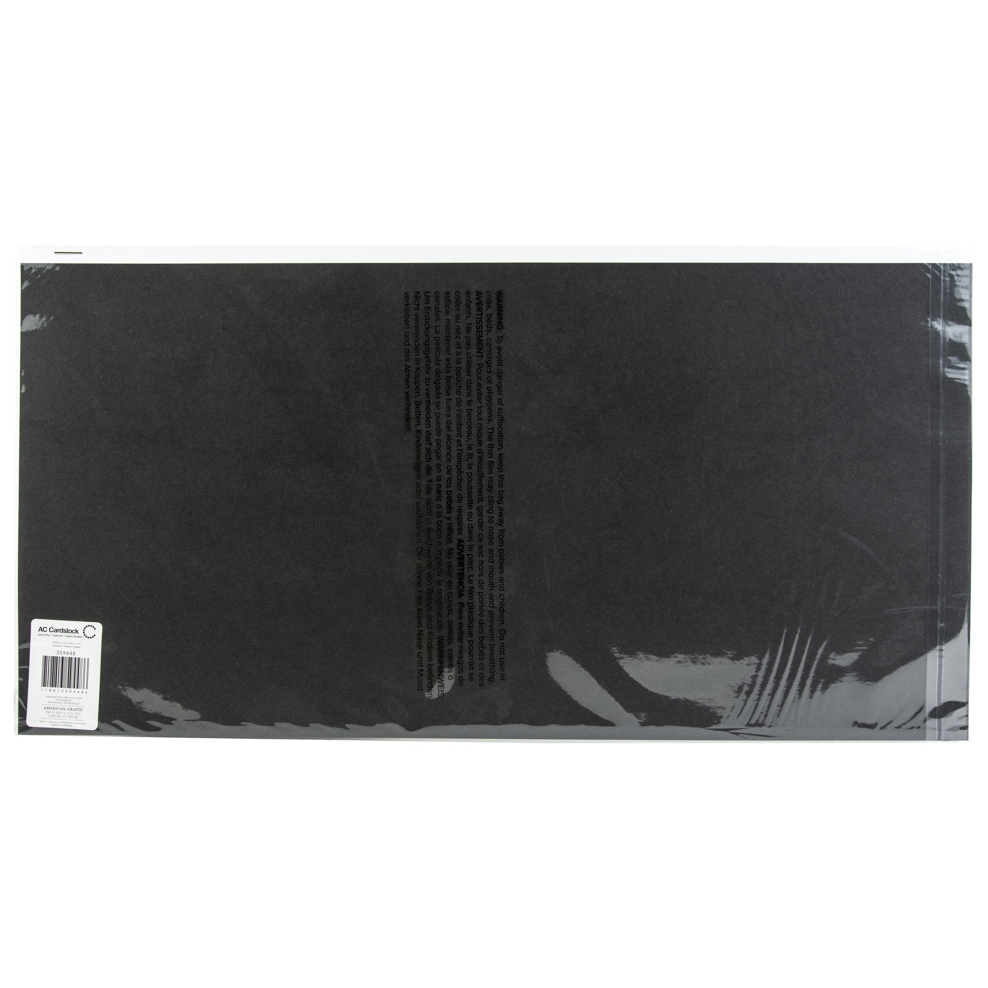 American Crafts Washable Matte Paper 12"X24"-Black