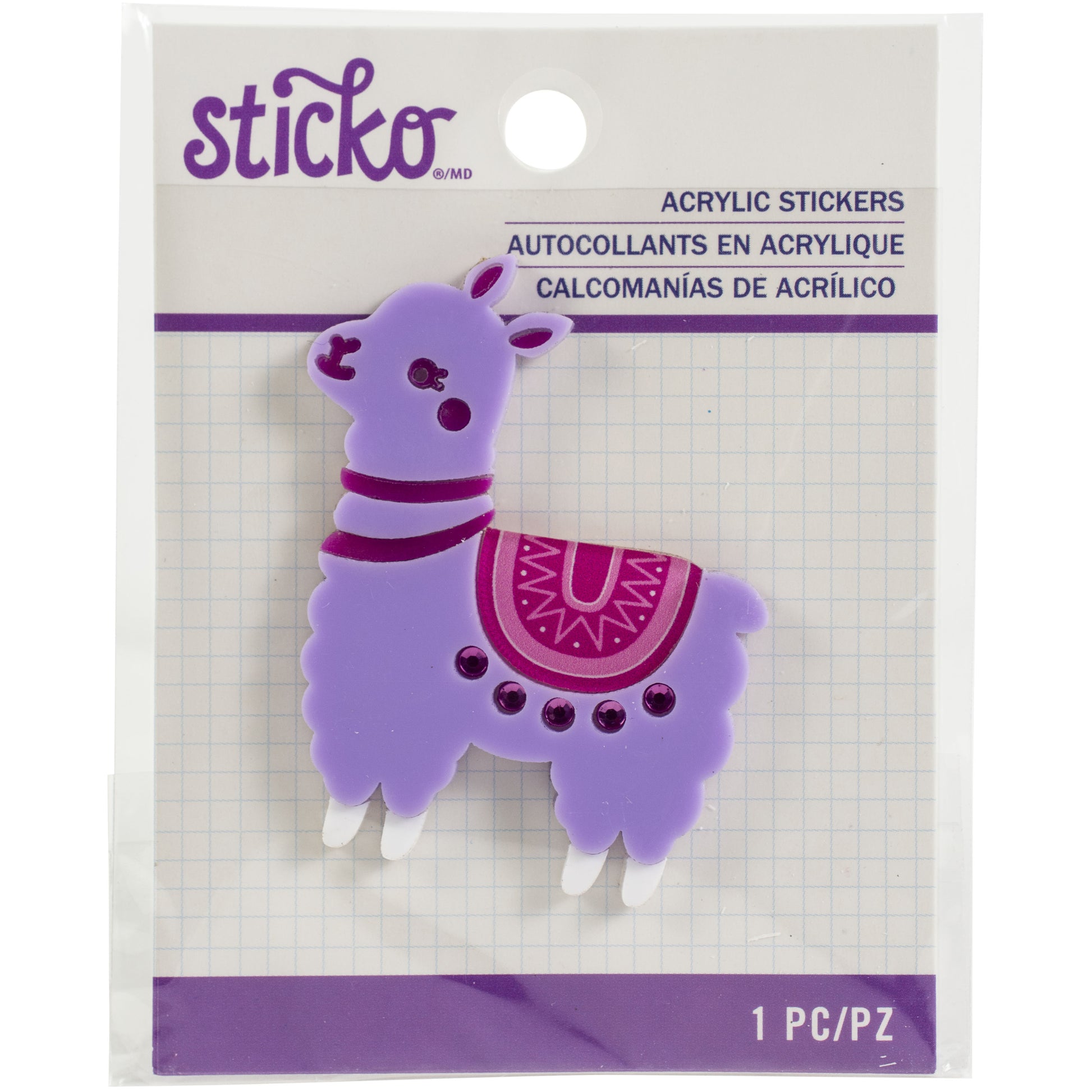 Sticko Acrylic Sticker - Llama, 1pc