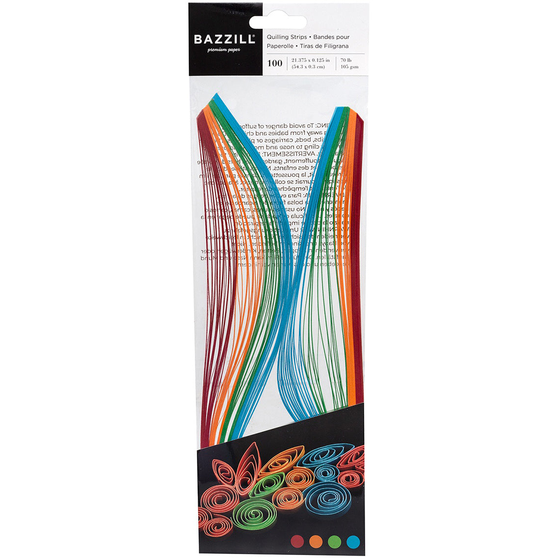 Bazzill Quilling Strip Paper Pack - 100 Pack, Available in Multiple Styles