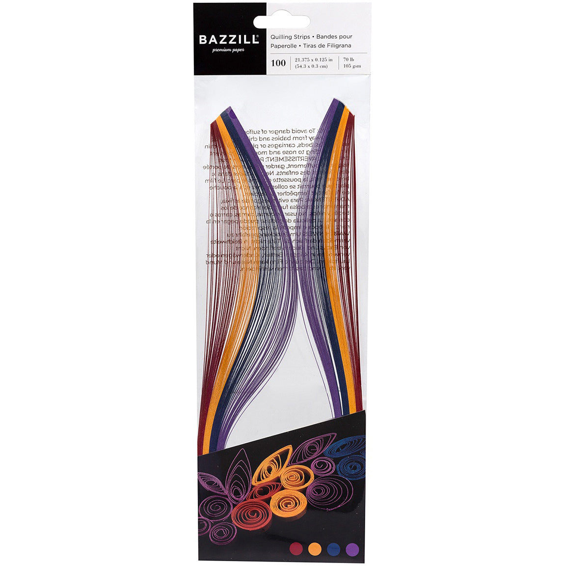 Bazzill Quilling Strip Paper Pack - 100 Pack, Available in Multiple Styles