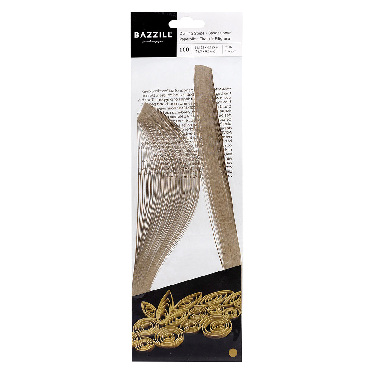 Bazzill Quilling Strip Paper Pack - 100 Pack, Assorted Styles