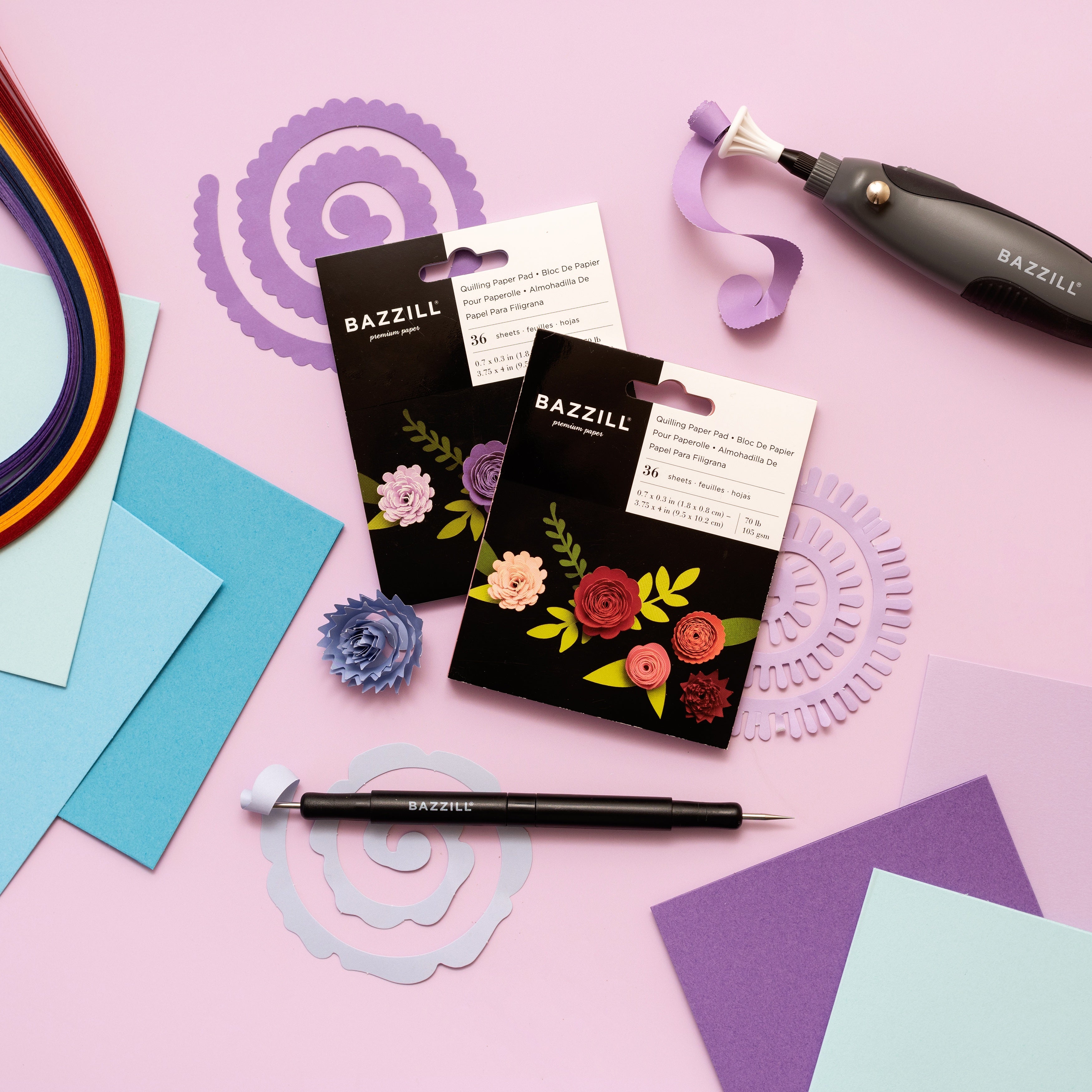 Bazzill Quilling Paper Pad 36/Pkg-Lilac