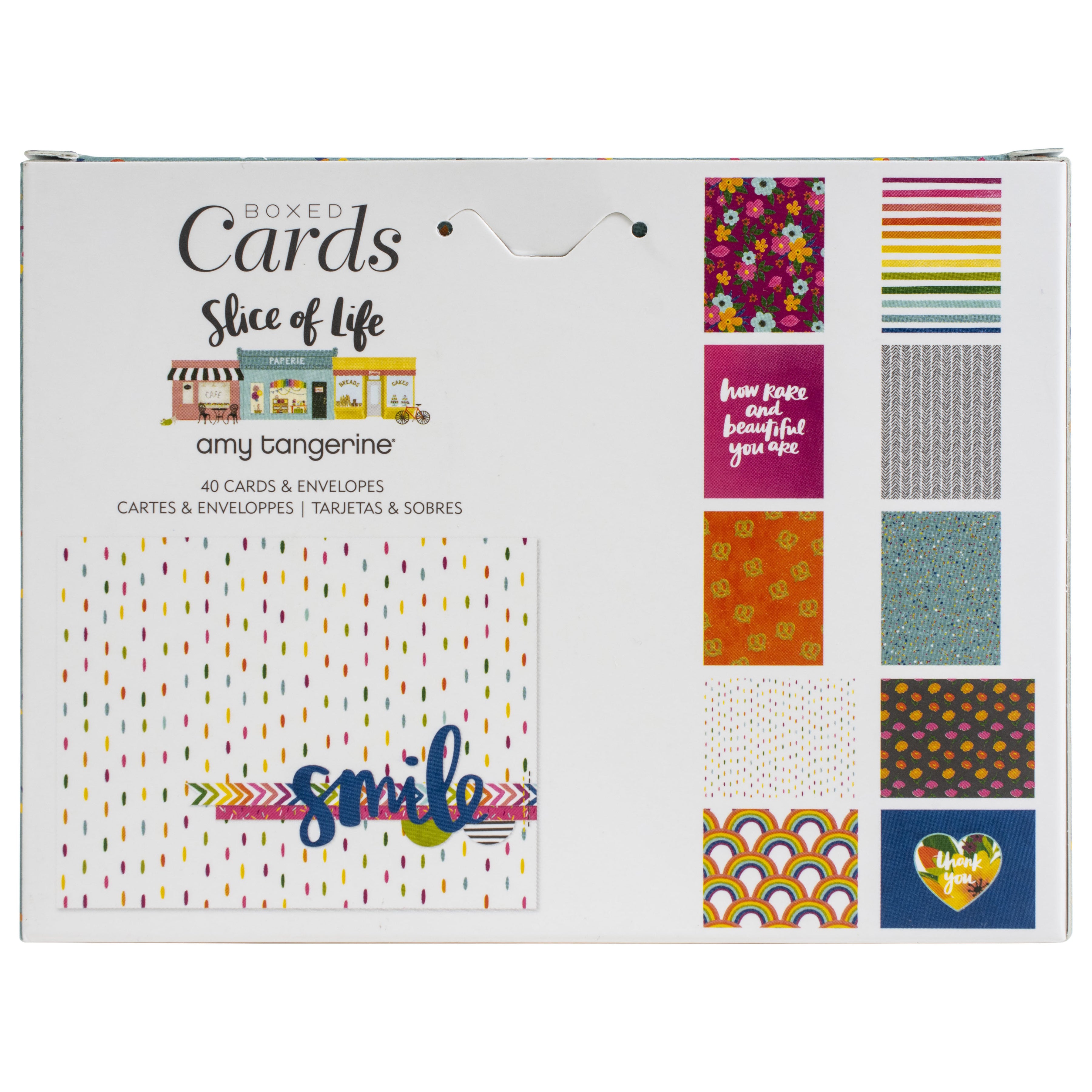 American Crafts A2 Cards with Envelopes - Amy Tan Slice Of Life, 40 pack