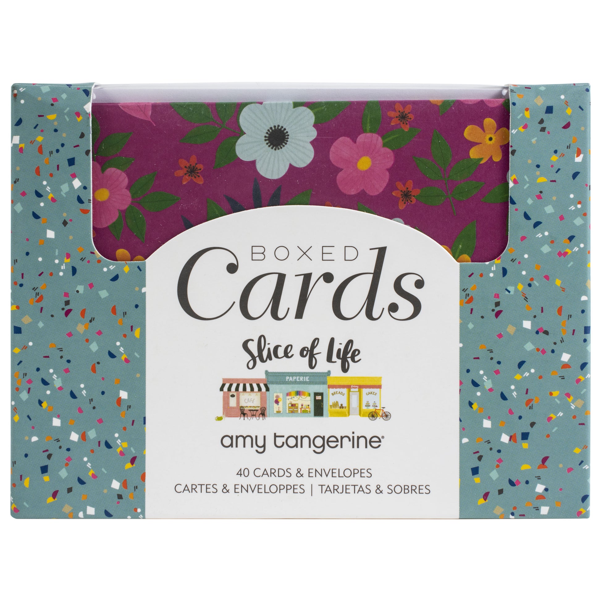 American Crafts A2 Cards with Envelopes - Amy Tan Slice Of Life, 40 pack