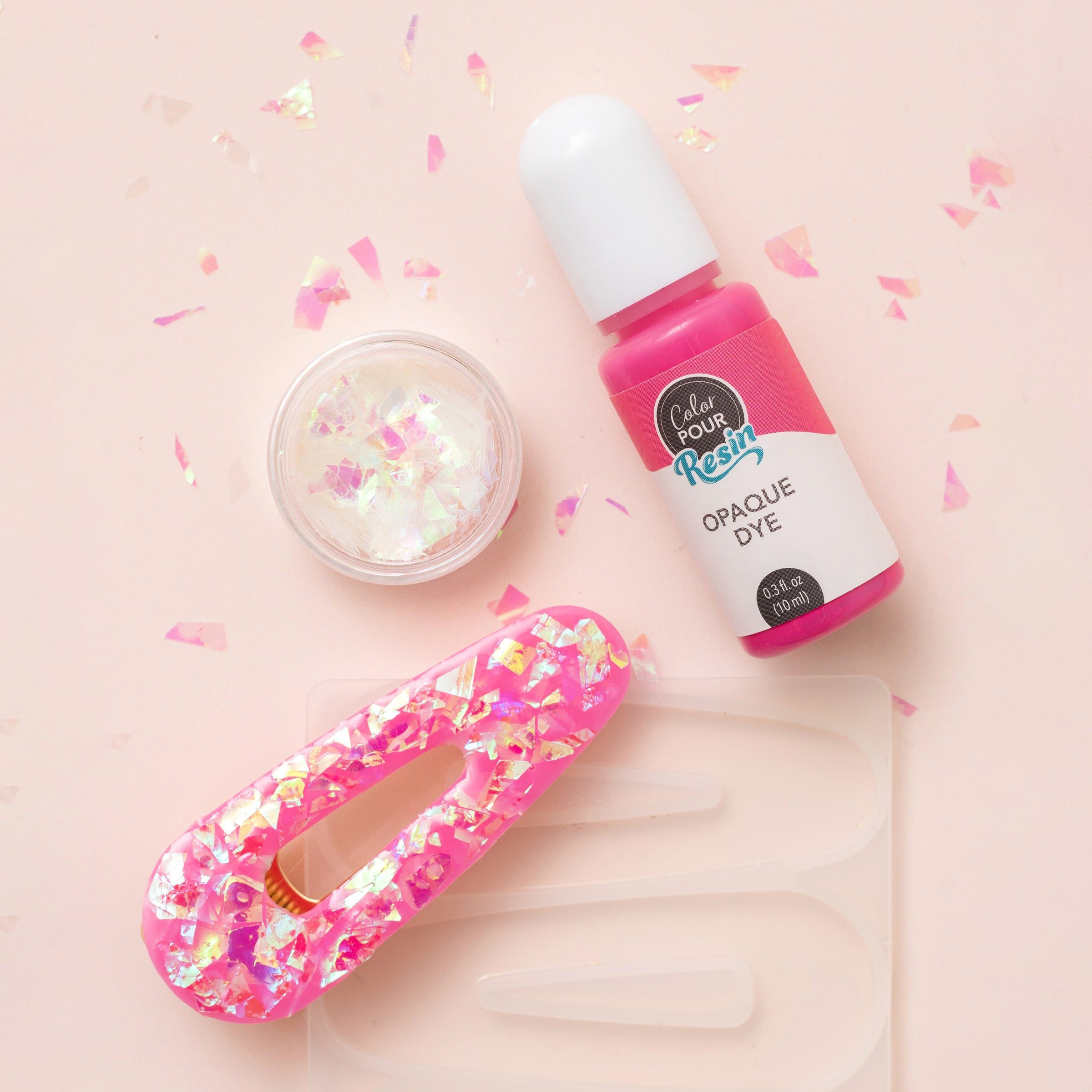 American Crafts Color Pour Resin Barrette and Silicone Mold Kit