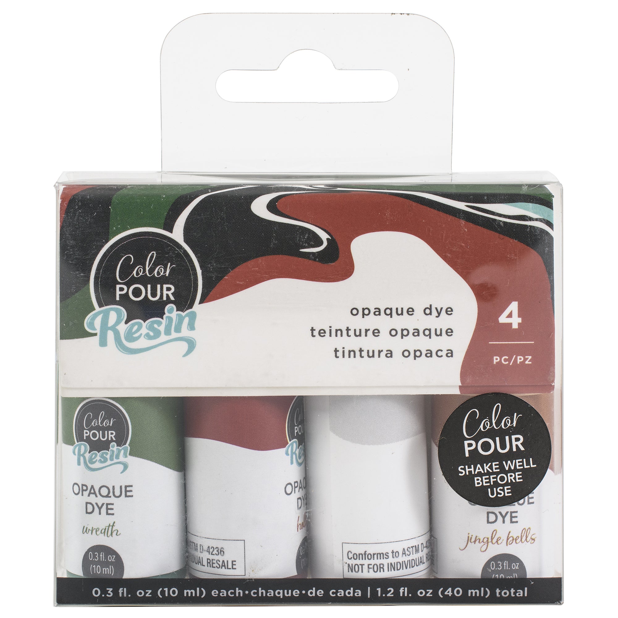 American Crafts Color Pour Resin Dye - Opaque Holiday Color Set