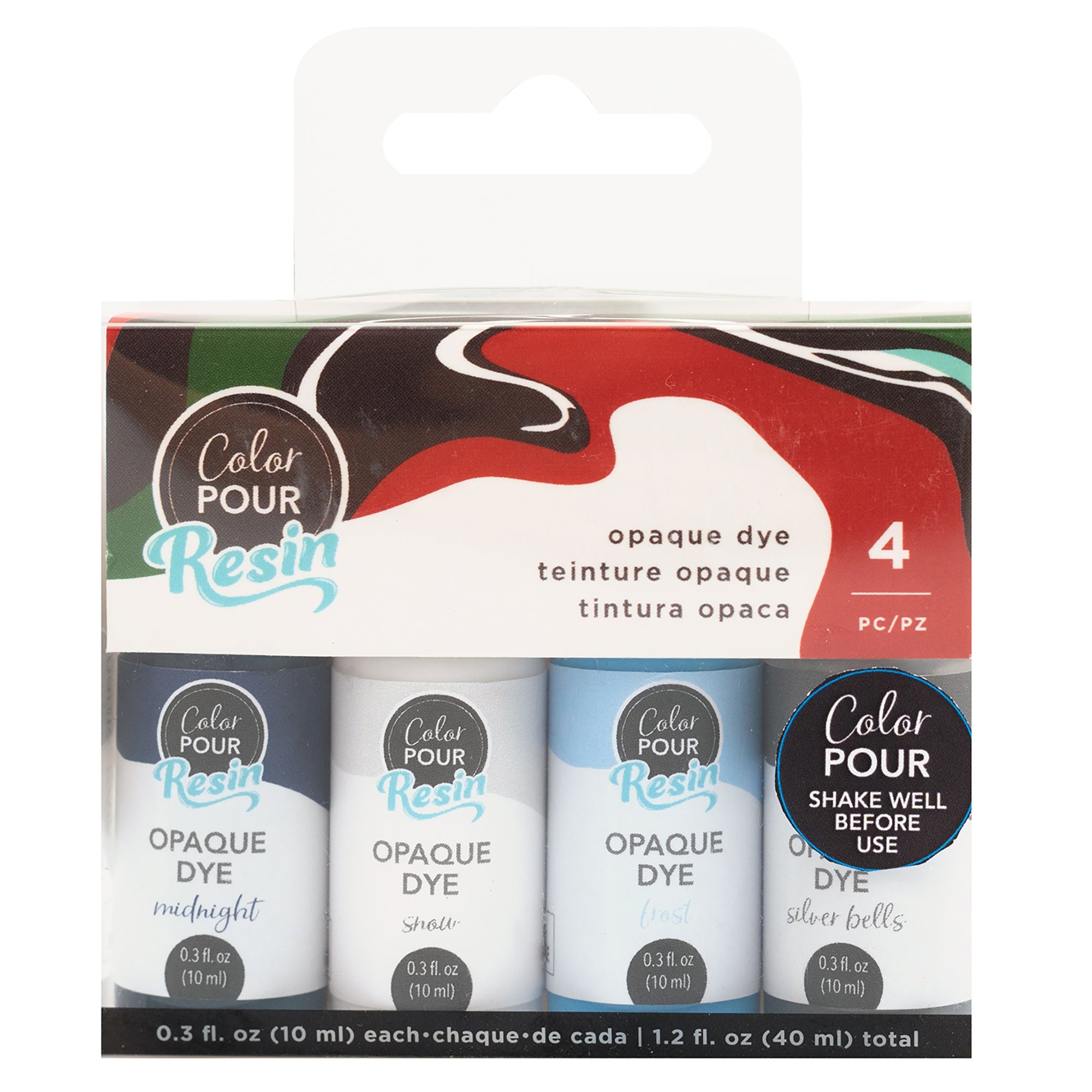 American Crafts Color Pour Resin .3oz 4 Pack - Opaque - Winter
