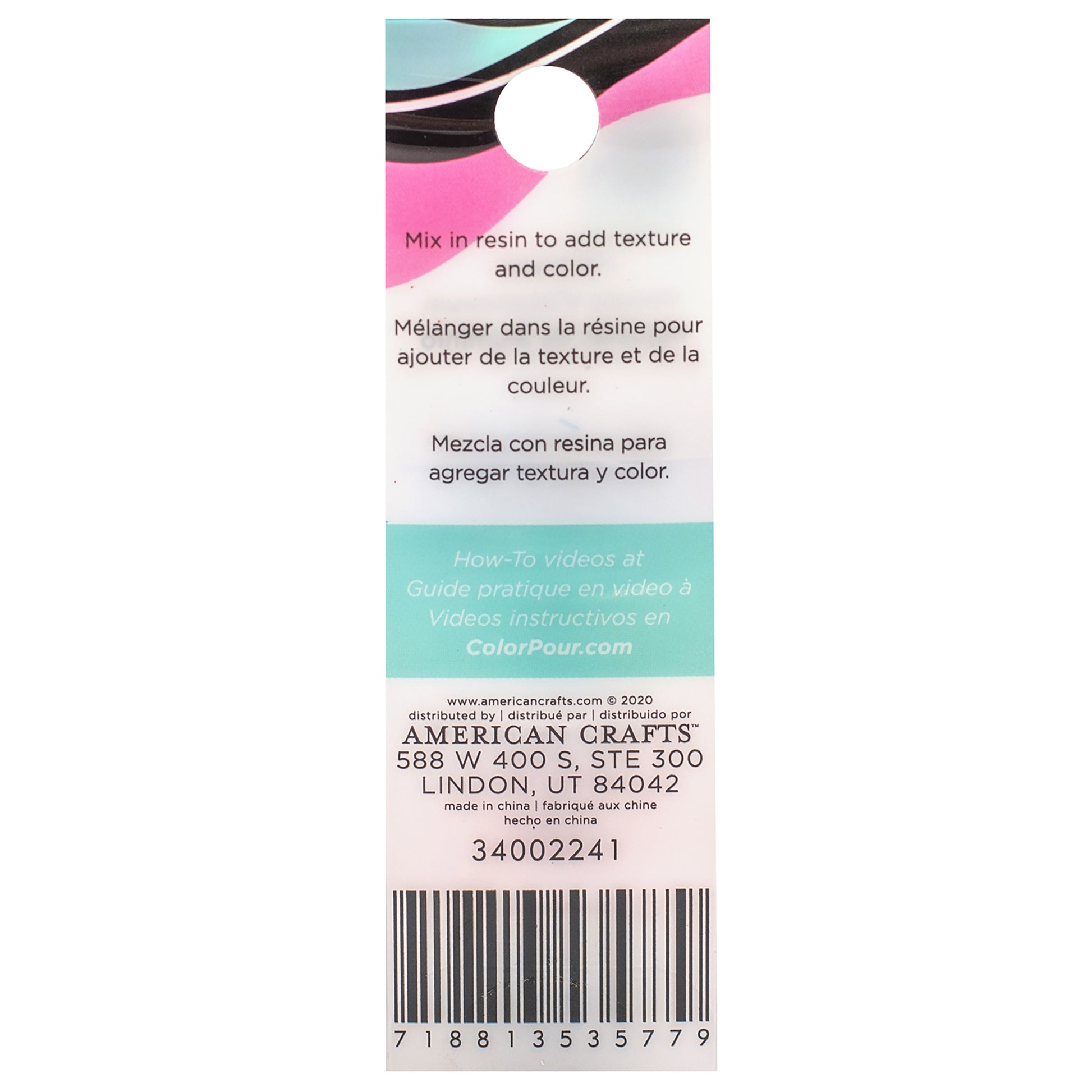 American Crafts Color Pour Resin Mix-Ins 4 Pack - Reversible Foil Flakes