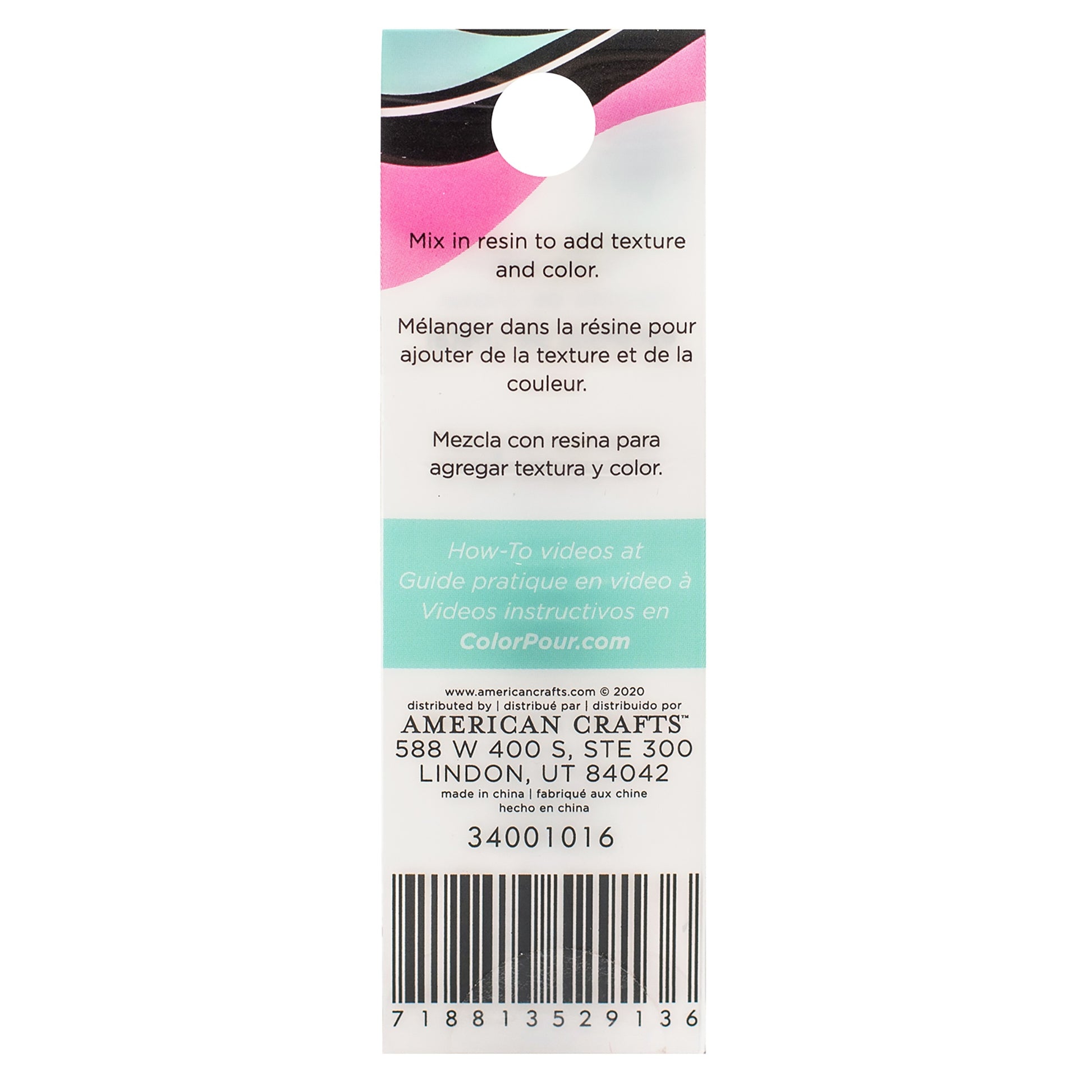 American Crafts Color Pour Mix-Ins 4/Pkg - Crystal Flakes - Naturals