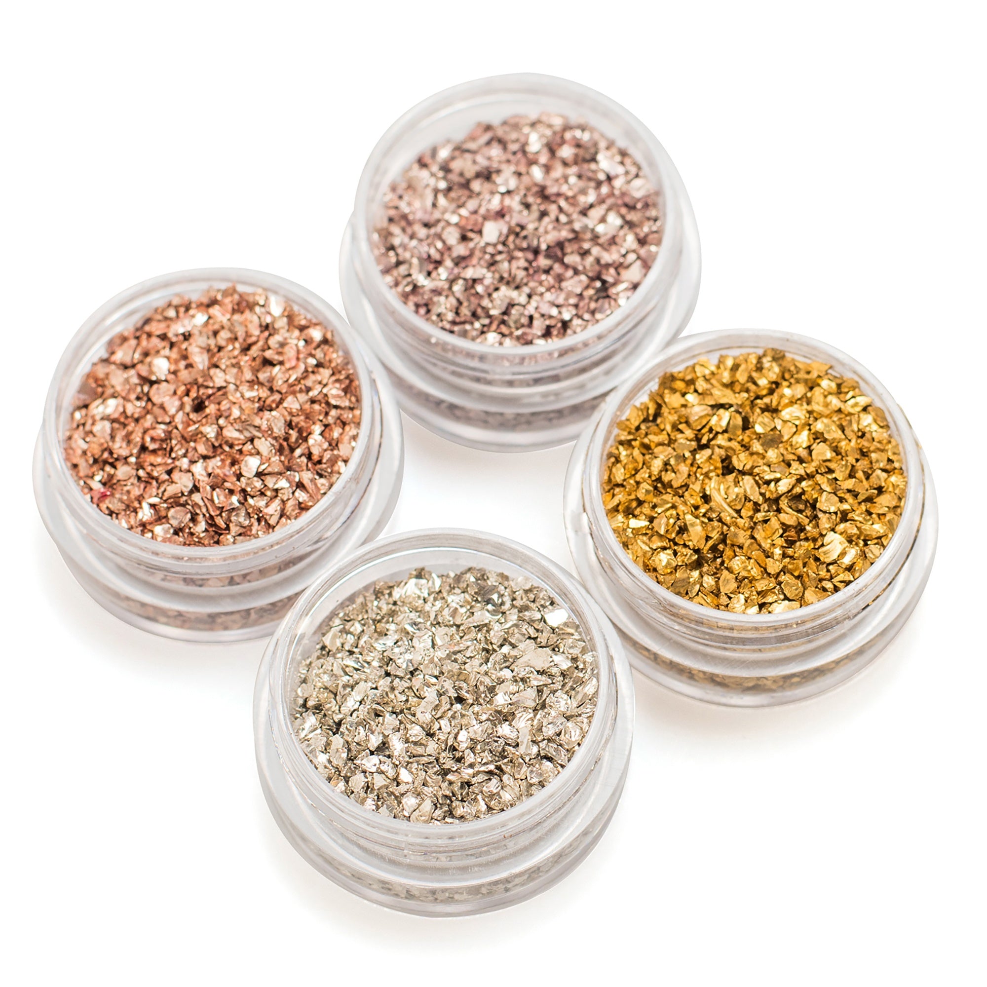 American Crafts Color Pour Mix-Ins 4/Pkg - Crystal Flakes - Naturals