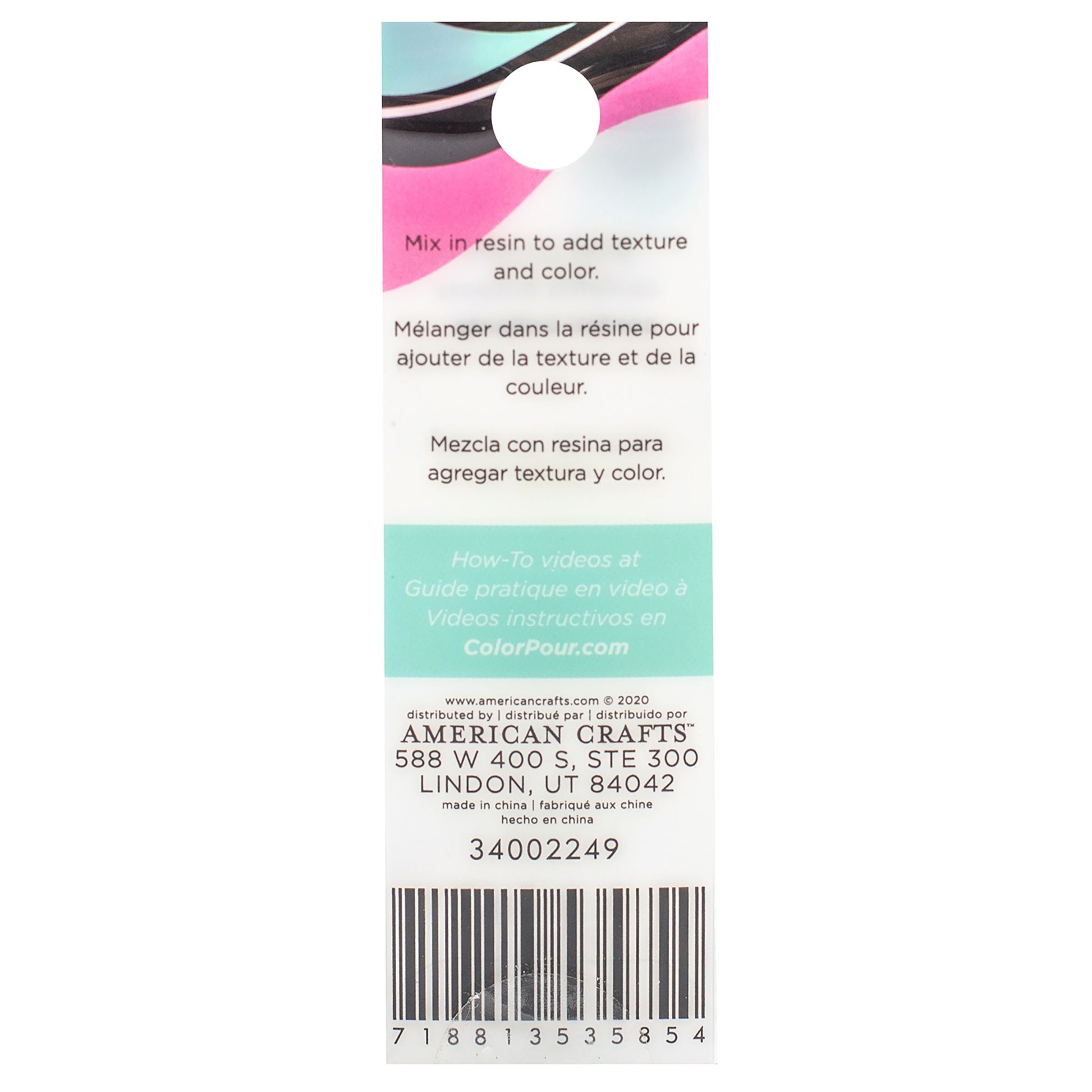 American Crafts Color Pour Mix-Ins 4/Pkg - Glow Glitter