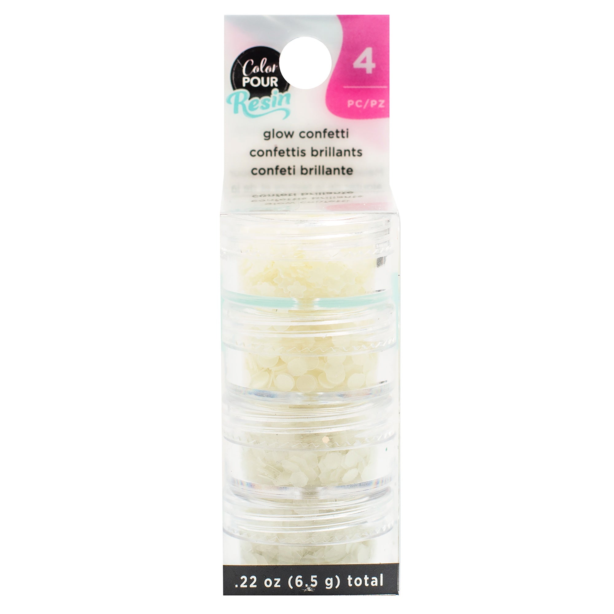 American Crafts Color Pour Mix-Ins 4/Pkg - Glow Glitter