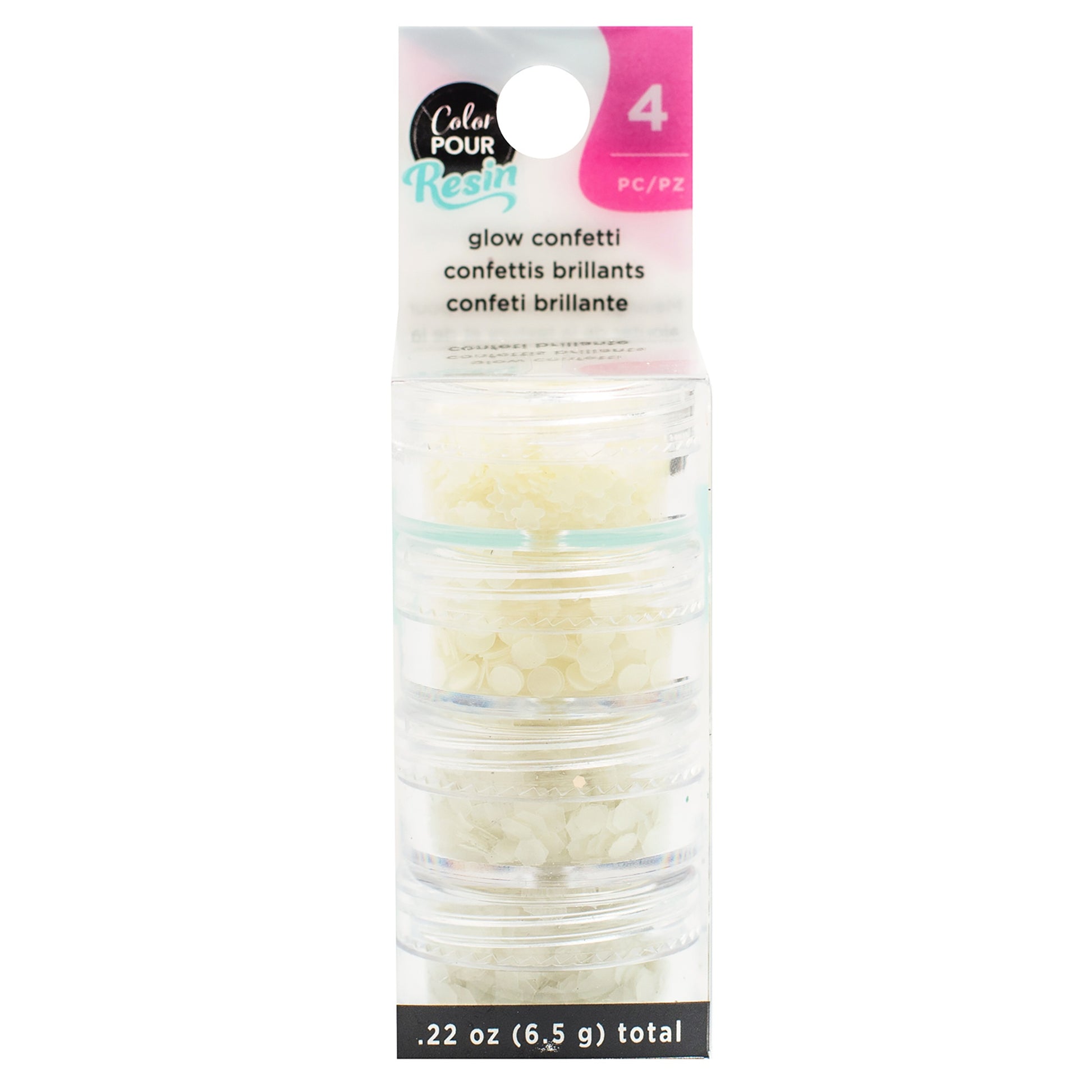 American Crafts Color Pour Mix-Ins 4/Pkg - Glow Glitter