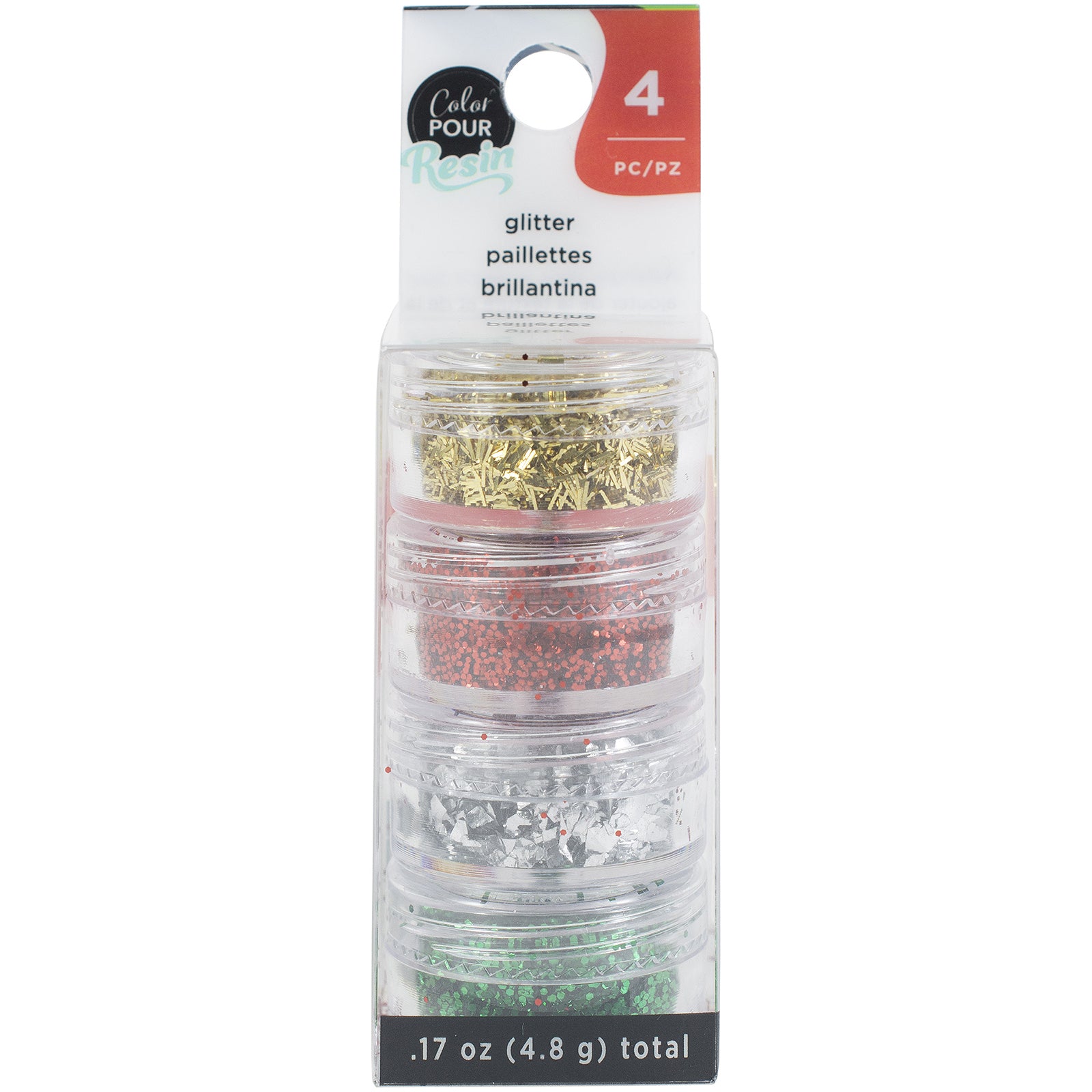 American Crafts Color Pour Mix-Ins - Holiday Glitter Set