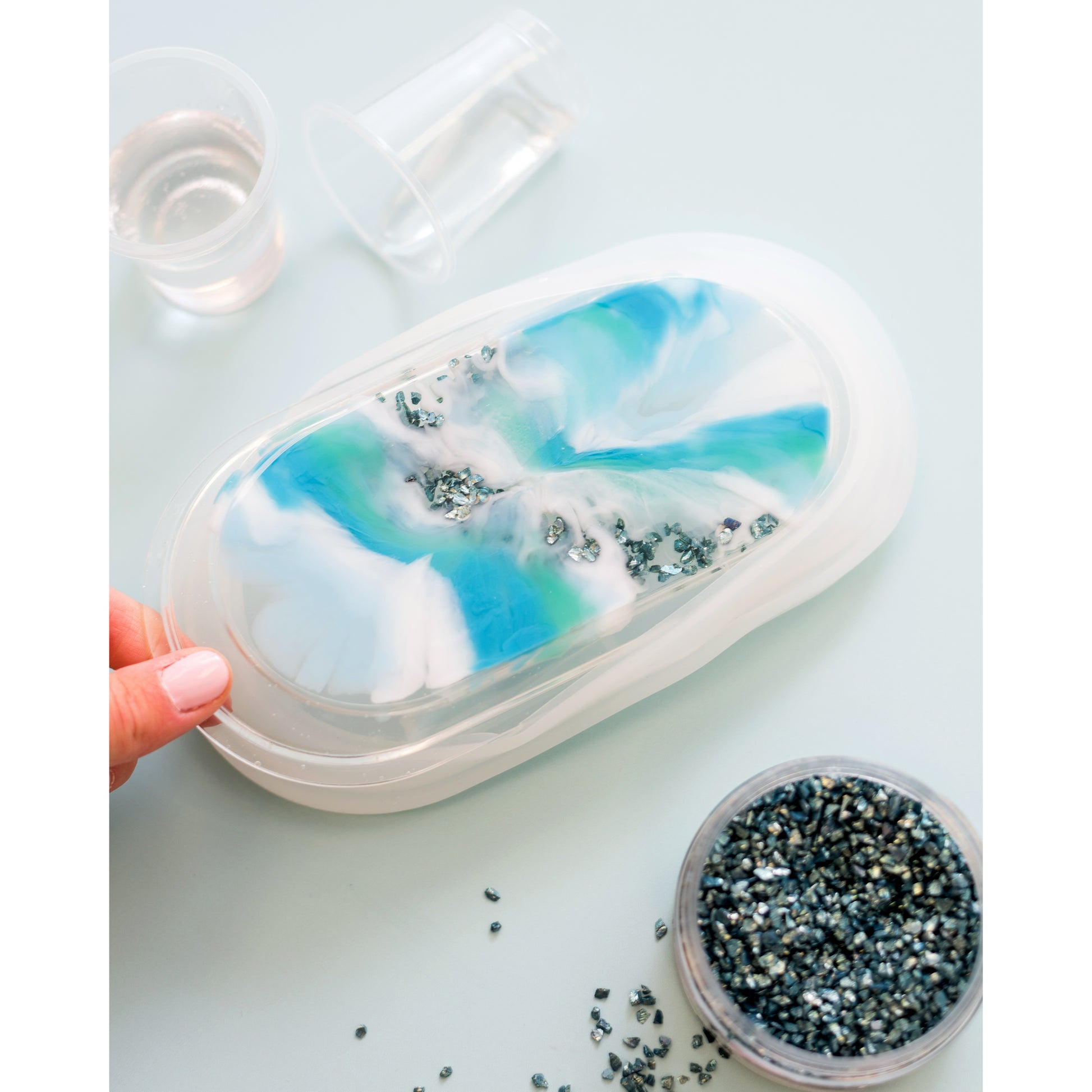 AC Color Pour Soap Dish Resin Mold