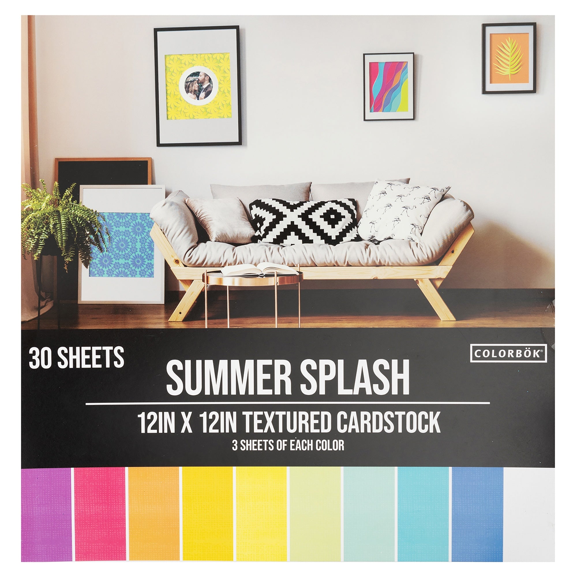 Colorbok Textured 12x12" Solid Color Cardstock Pads