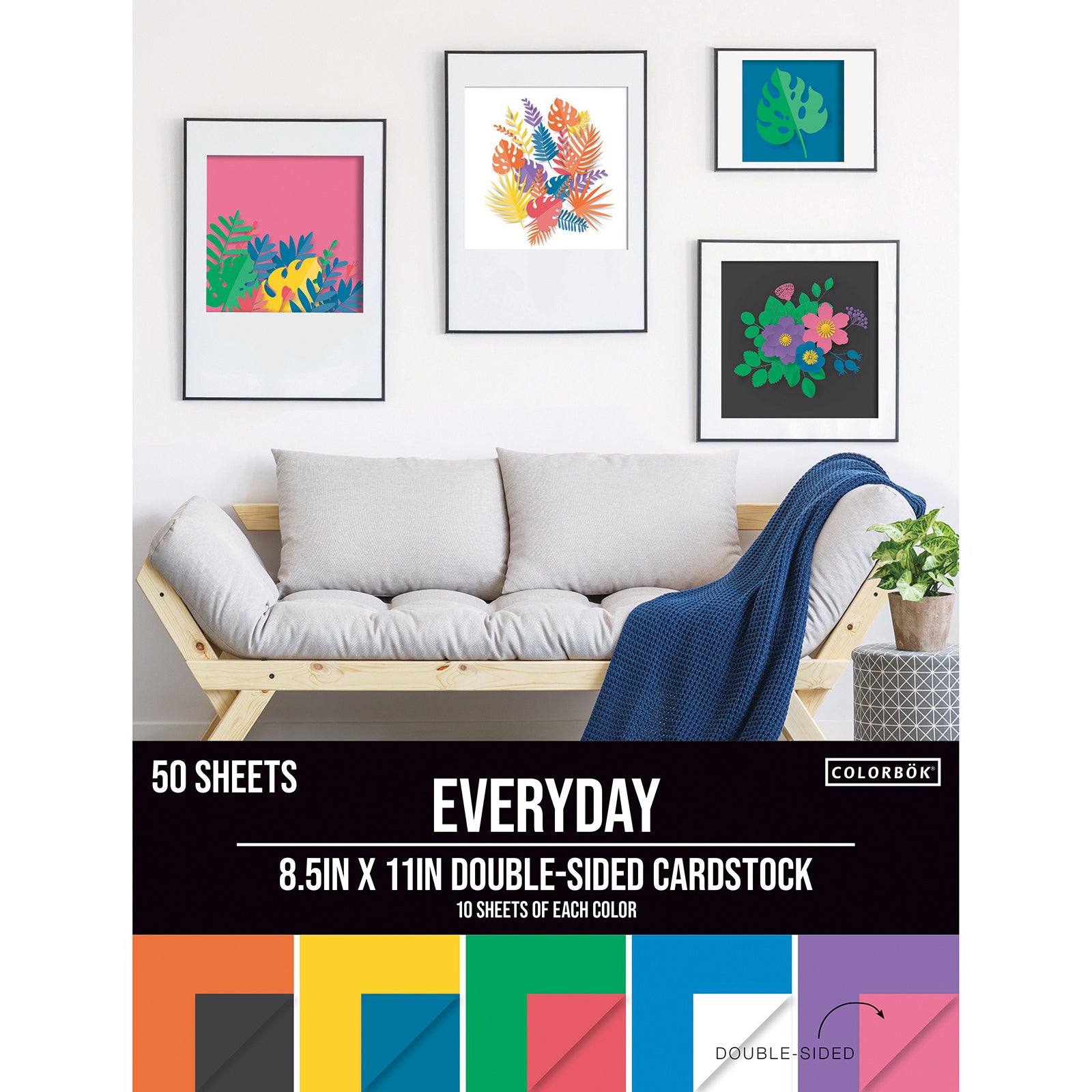 Colorbok Double Sided 8.5x11" Cardstock - Everyday