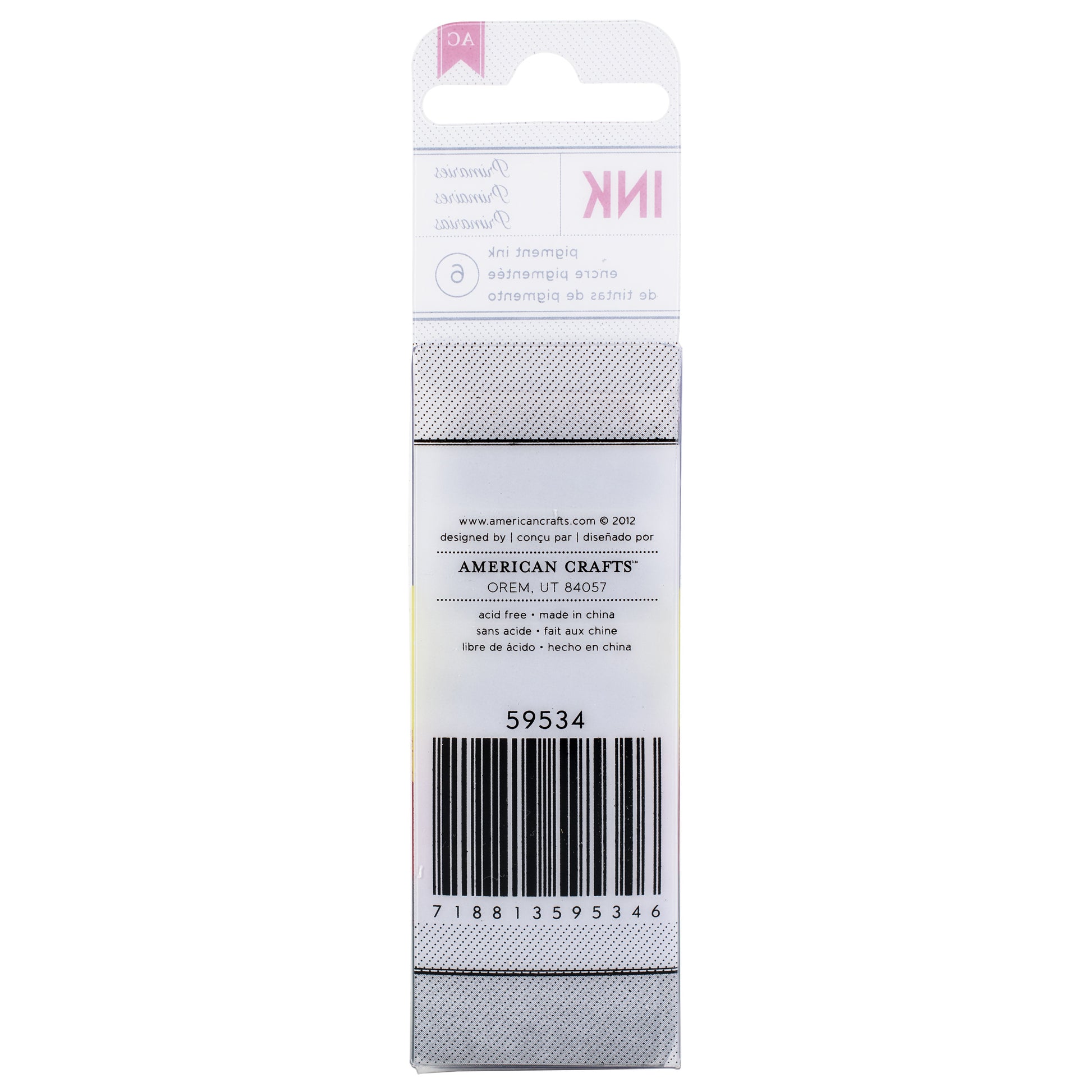 American Crafts Stackable Mini Ink Pads - Primaries, 6 Pack
