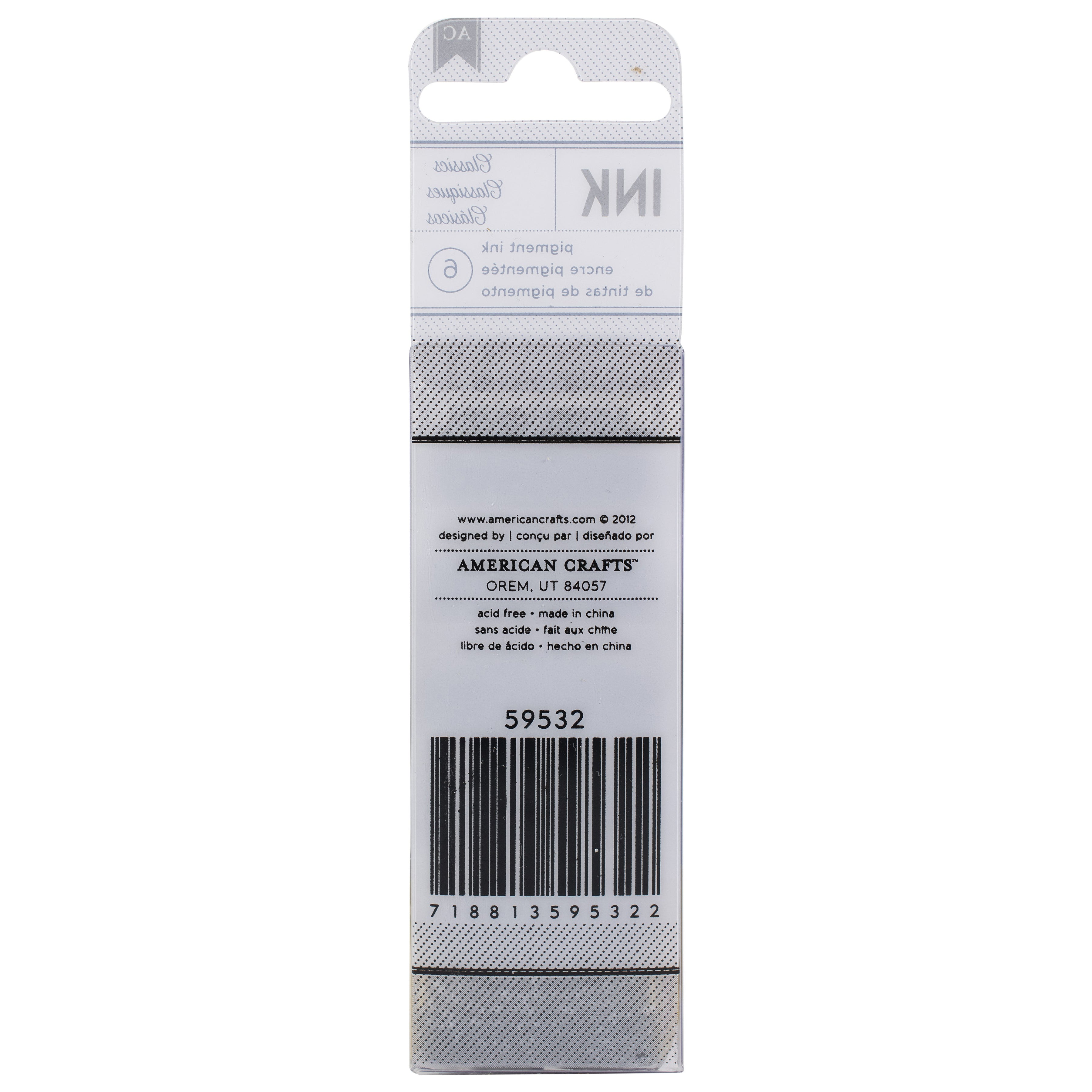 American Crafts Stackable Mini Ink Pads - Classic Colors, 6 Pack
