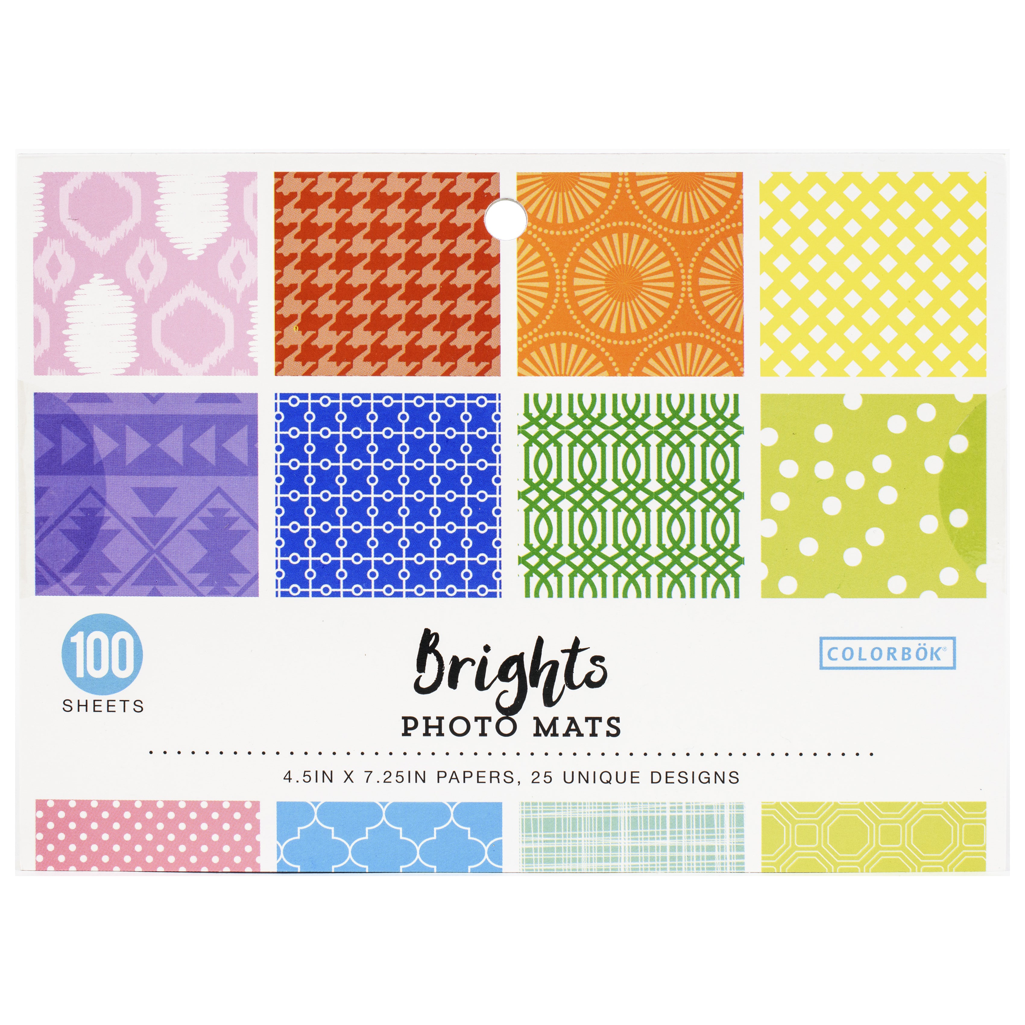 Colorbok Designer Paper 4.5x7.25" Photo Mats, 100 pack - Available in Multiple Styles