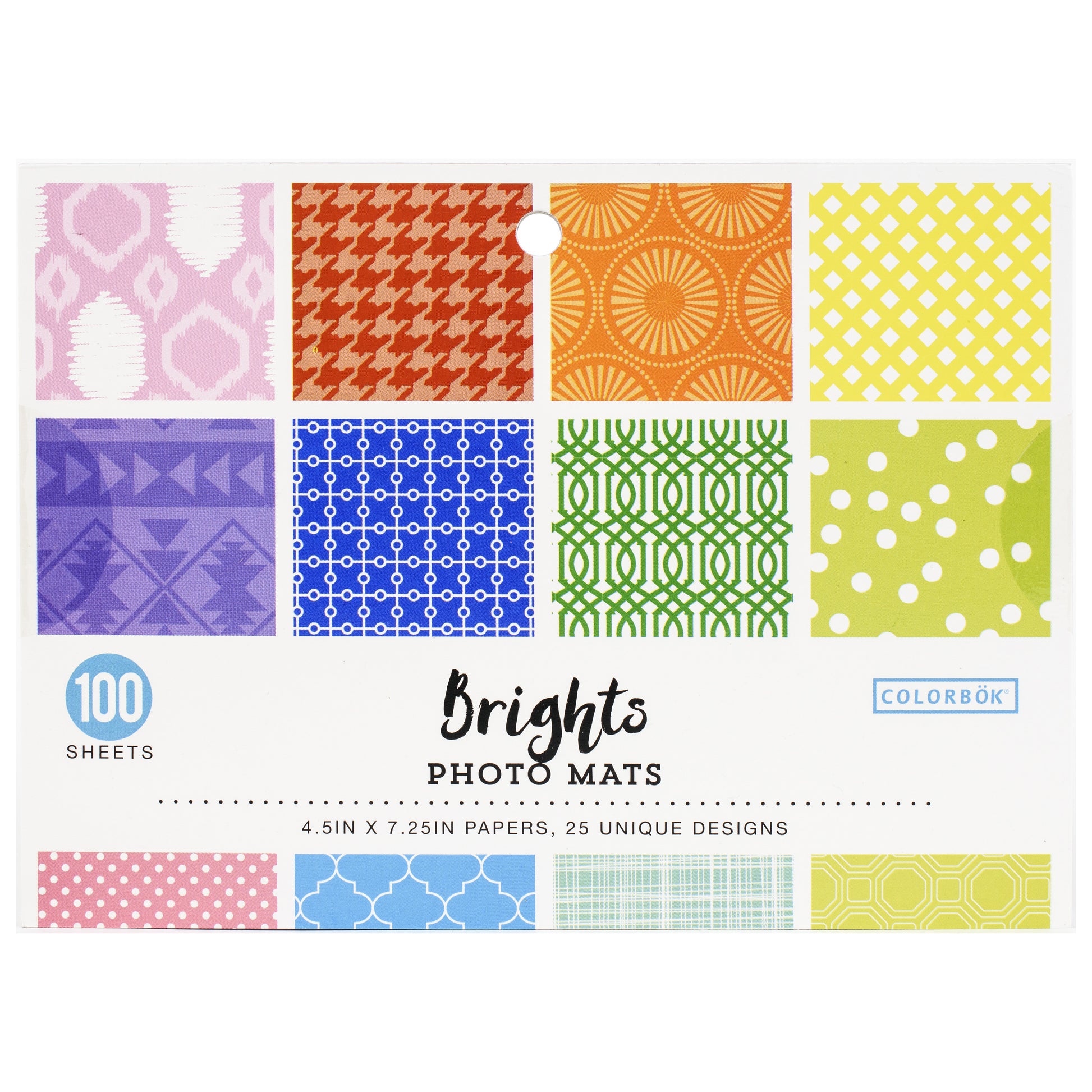 Colorbok Designer Paper 4.5x7.25" Photo Mats, 100 pack - Available in Multiple Styles