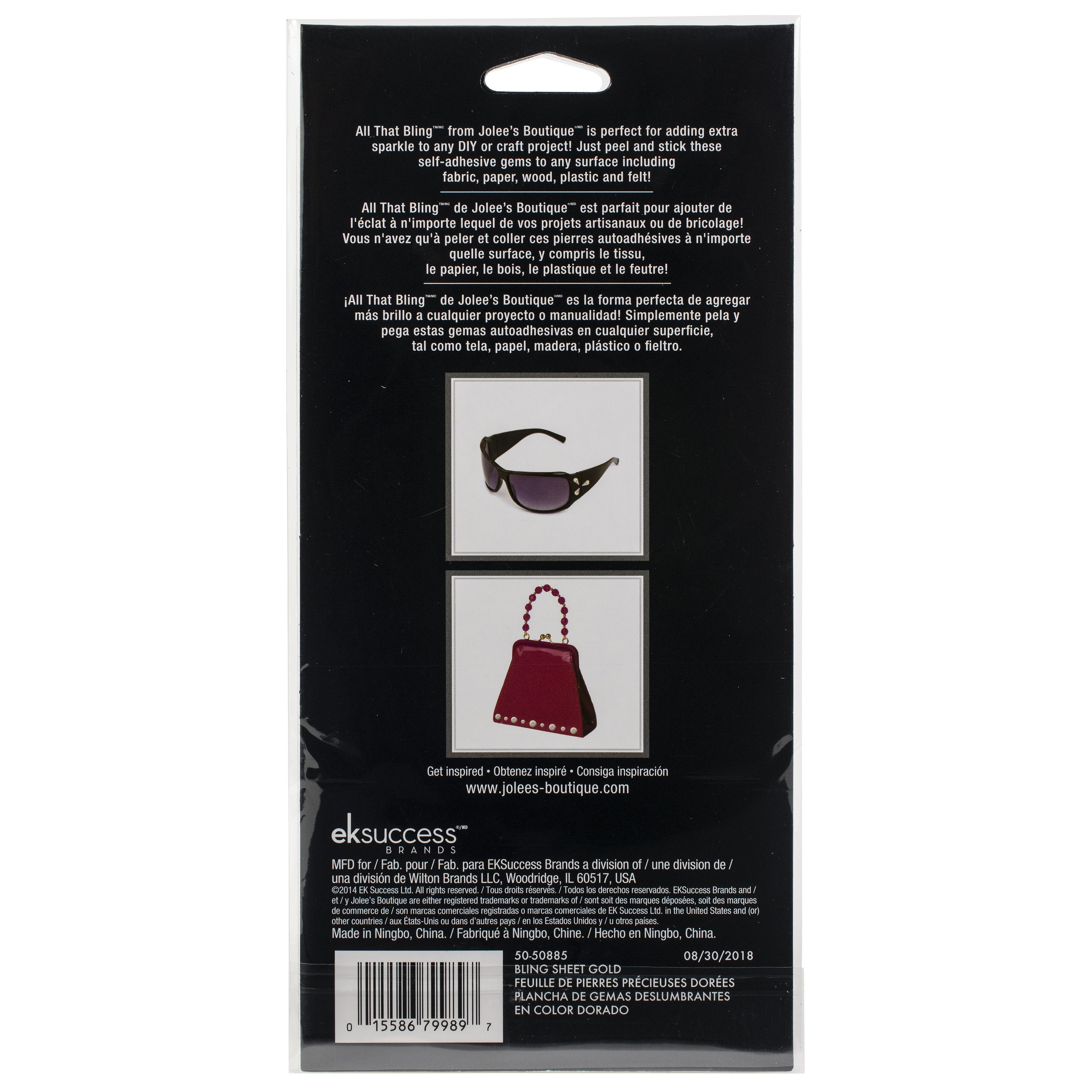 Jolee's Boutique All That Bling Adhesive Gems - Gold,  24 Pieces