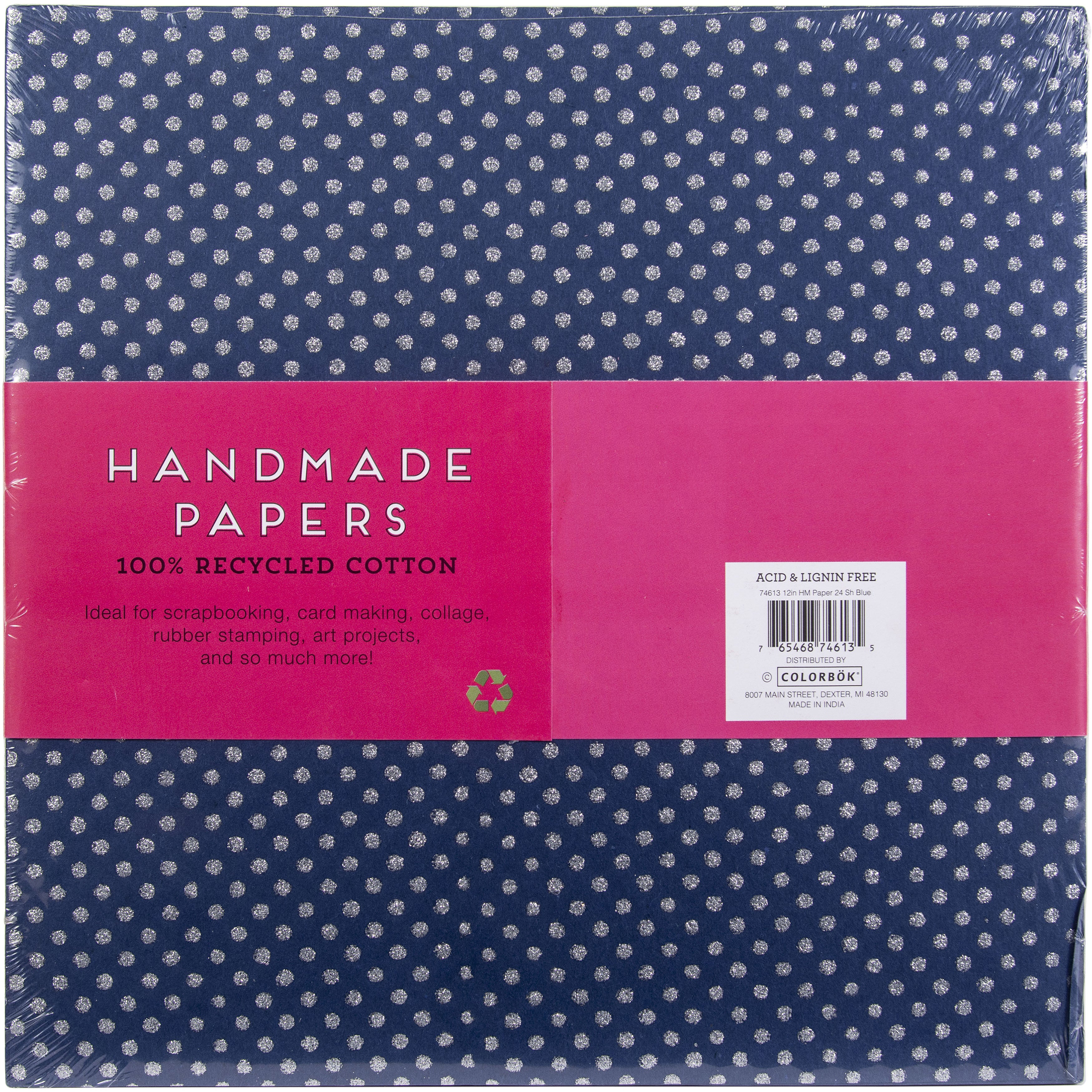 Colorbok Homemade 12x12" Cardstock Pad - 24 Sheets, Assorted Styles