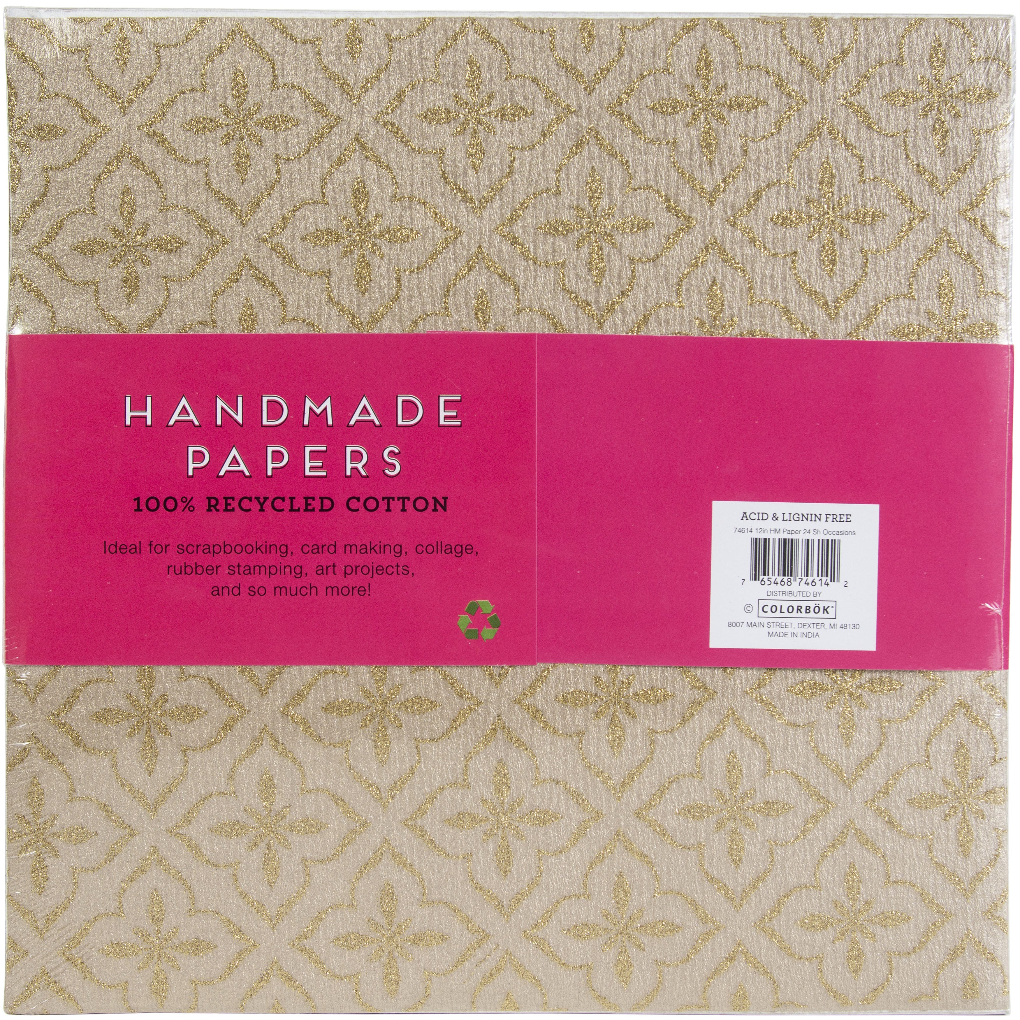 Colorbok Homemade 12x12" Cardstock Pad - 24 Sheets, Assorted Styles