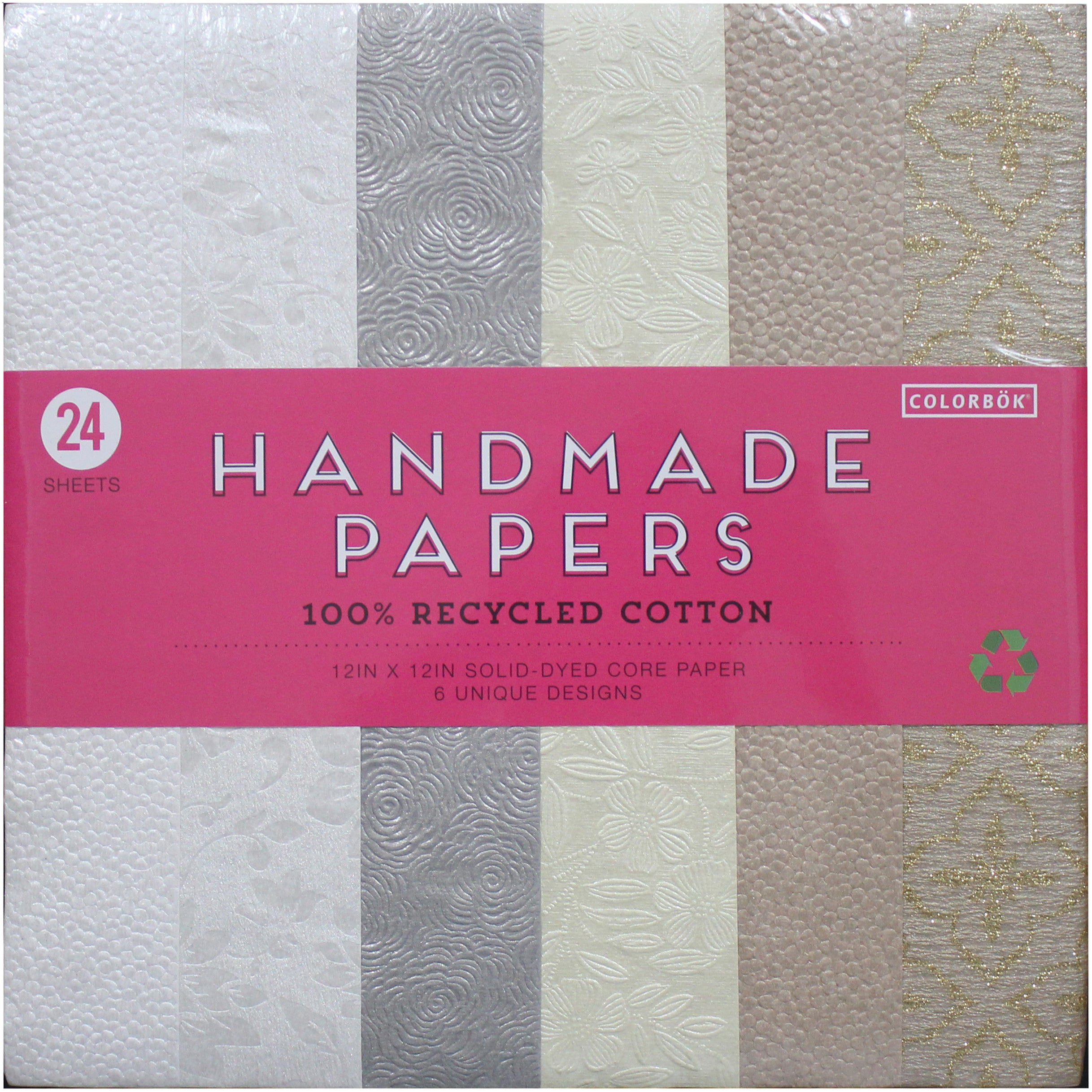 Colorbok Homemade 12x12" Cardstock Pad - 24 Sheets, Assorted Styles
