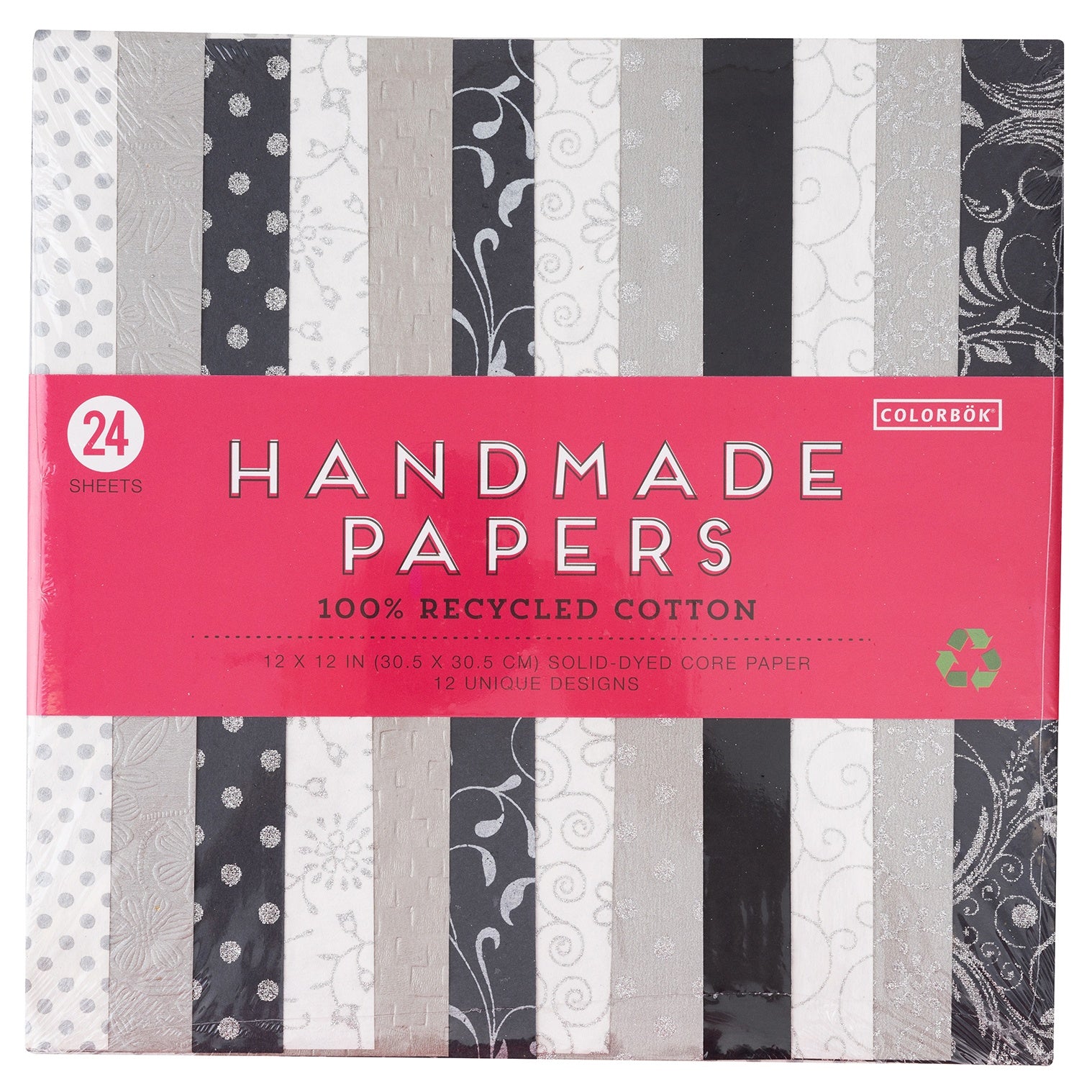 Colorbok Homemade 12x12" Cardstock Pad - 24 Sheets, Assorted Styles