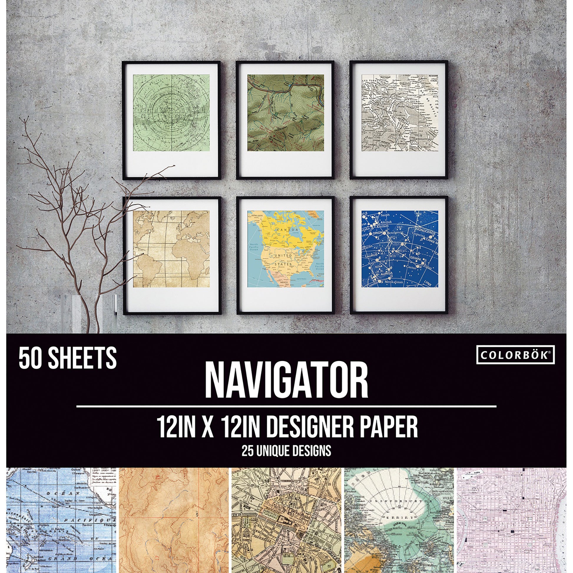 Colorbok Navigator 12x12" Designer Paper Pad