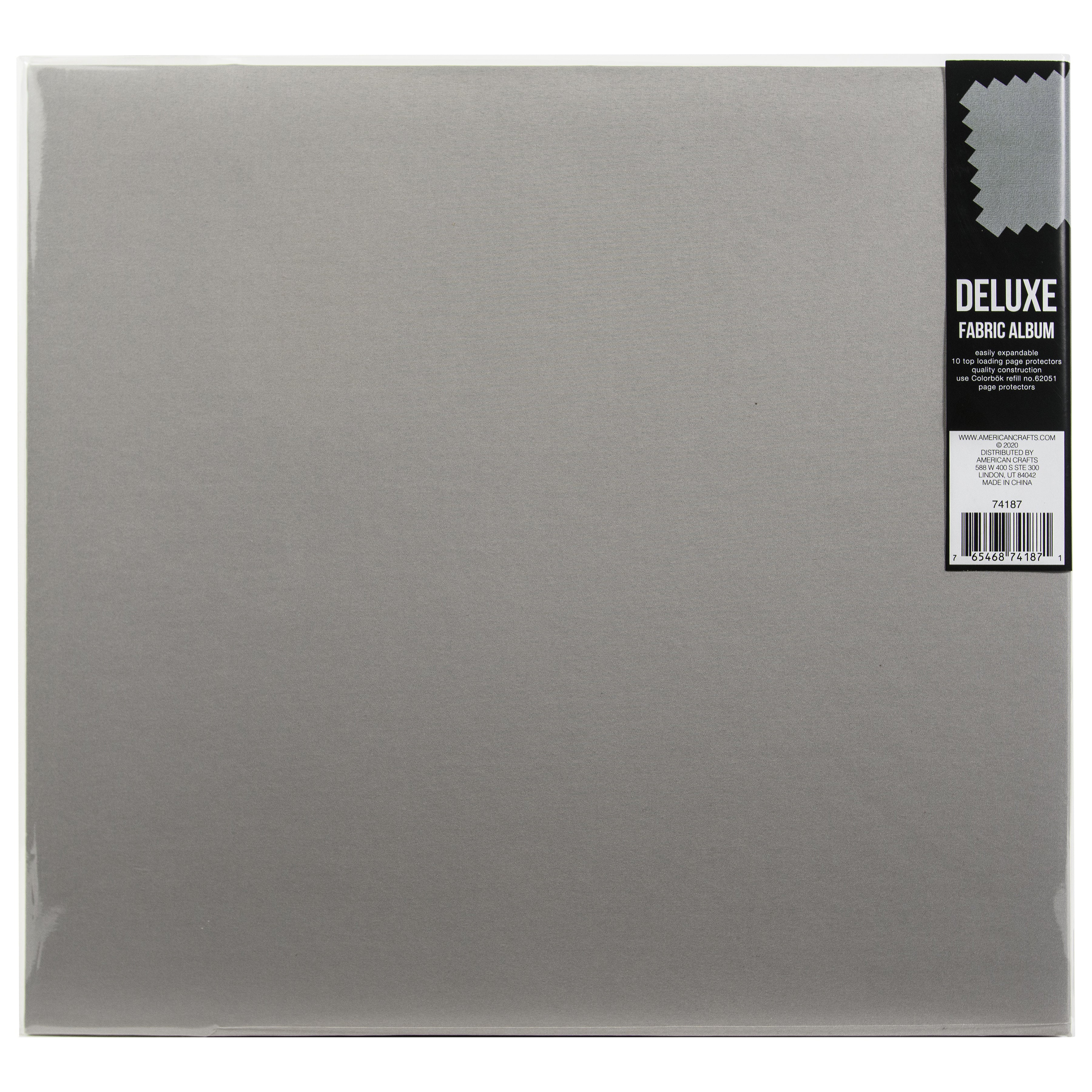 Colorbok 12x12" Album - Grey Fabric