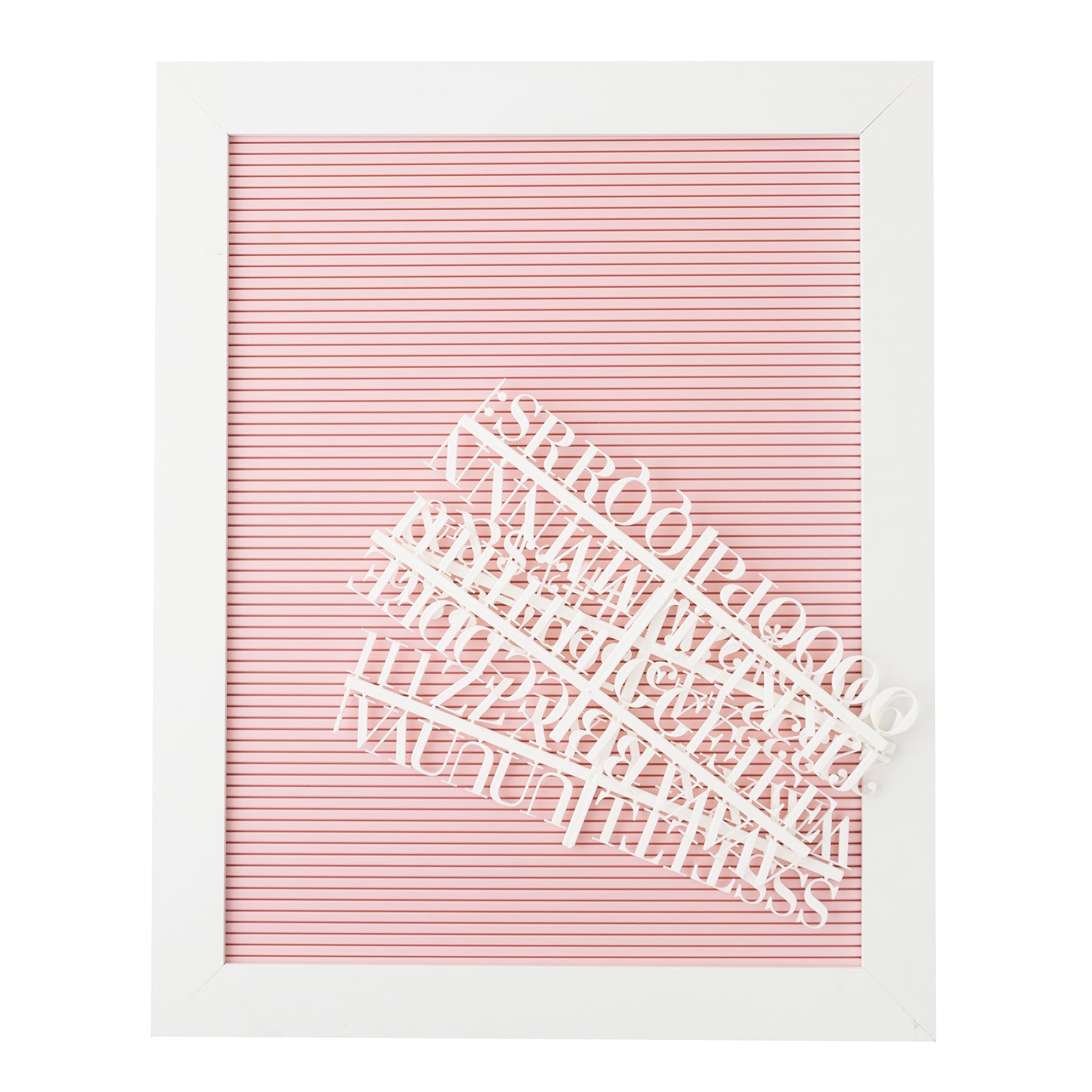 Framed Pink DCWV Letterboard with White Letters - 16x20"