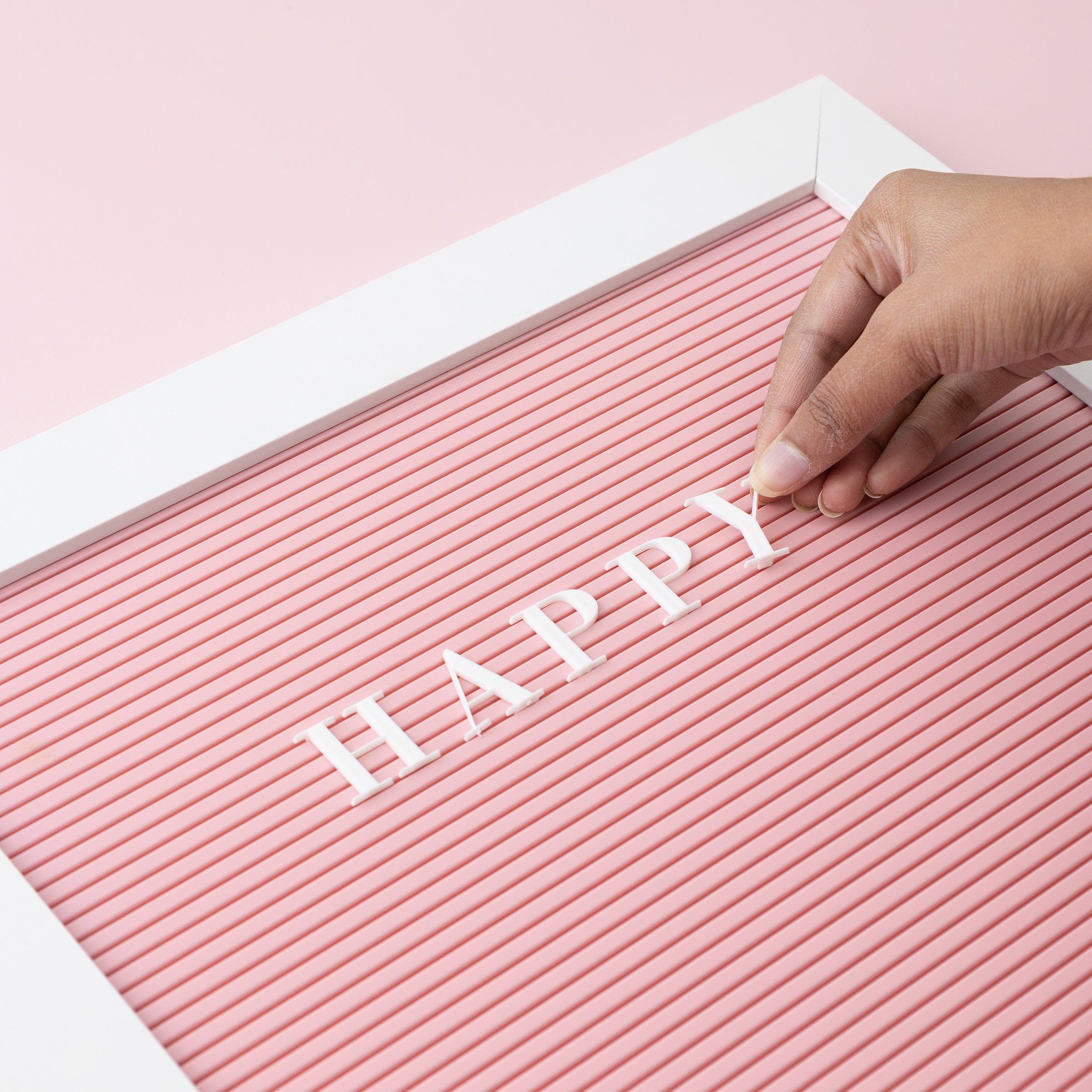 Framed Pink DCWV Letterboard with White Letters - 16x20"