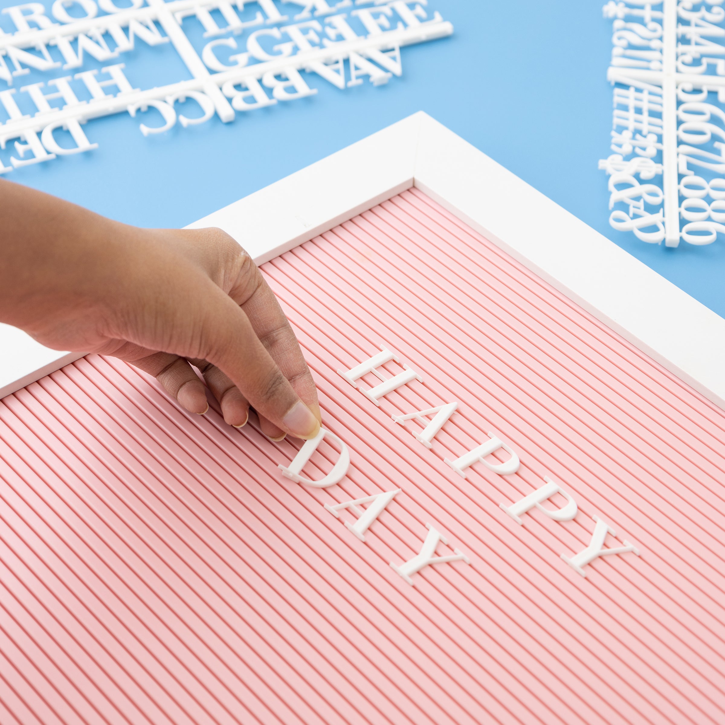 Framed Pink DCWV Letterboard with White Letters - 16x20"