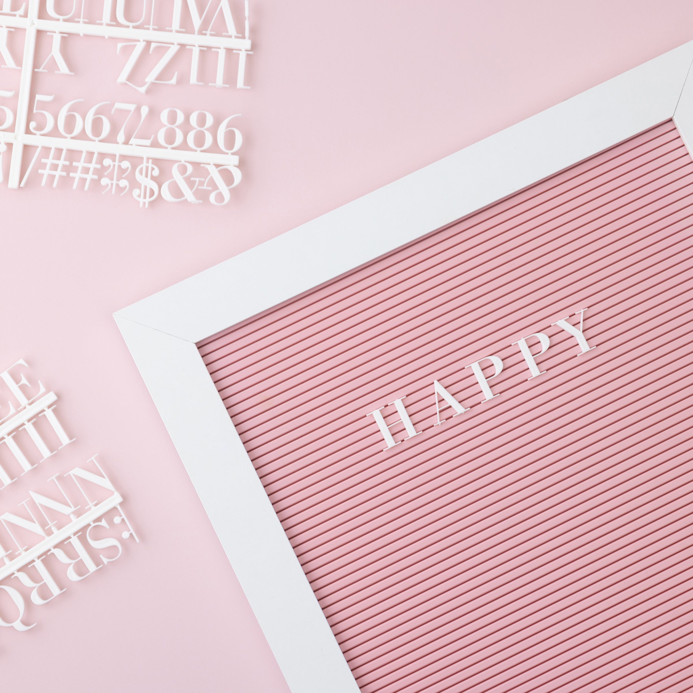 Framed Pink DCWV Letterboard with White Letters - 16x20"