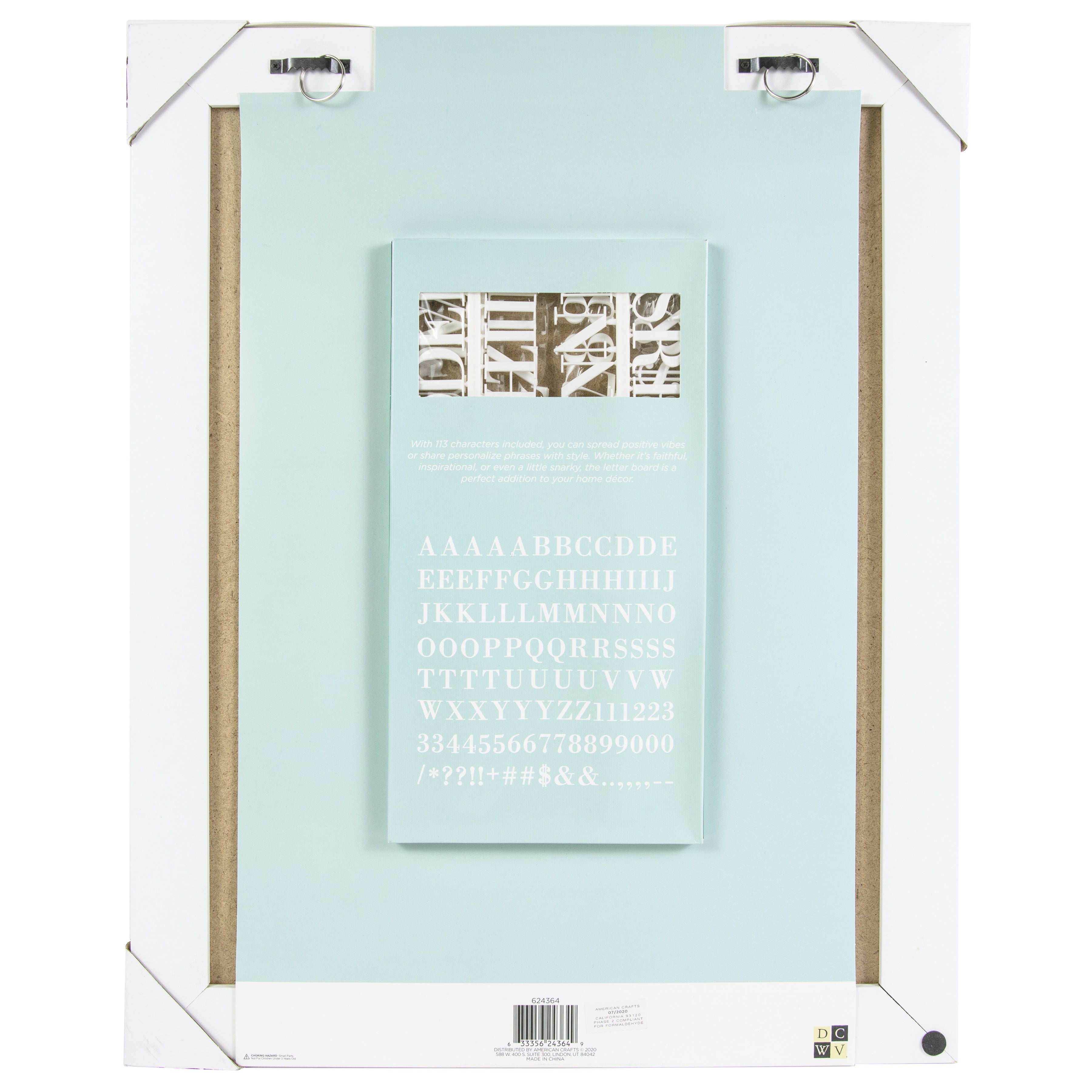 Framed Pink DCWV Letterboard with White Letters - 16x20"