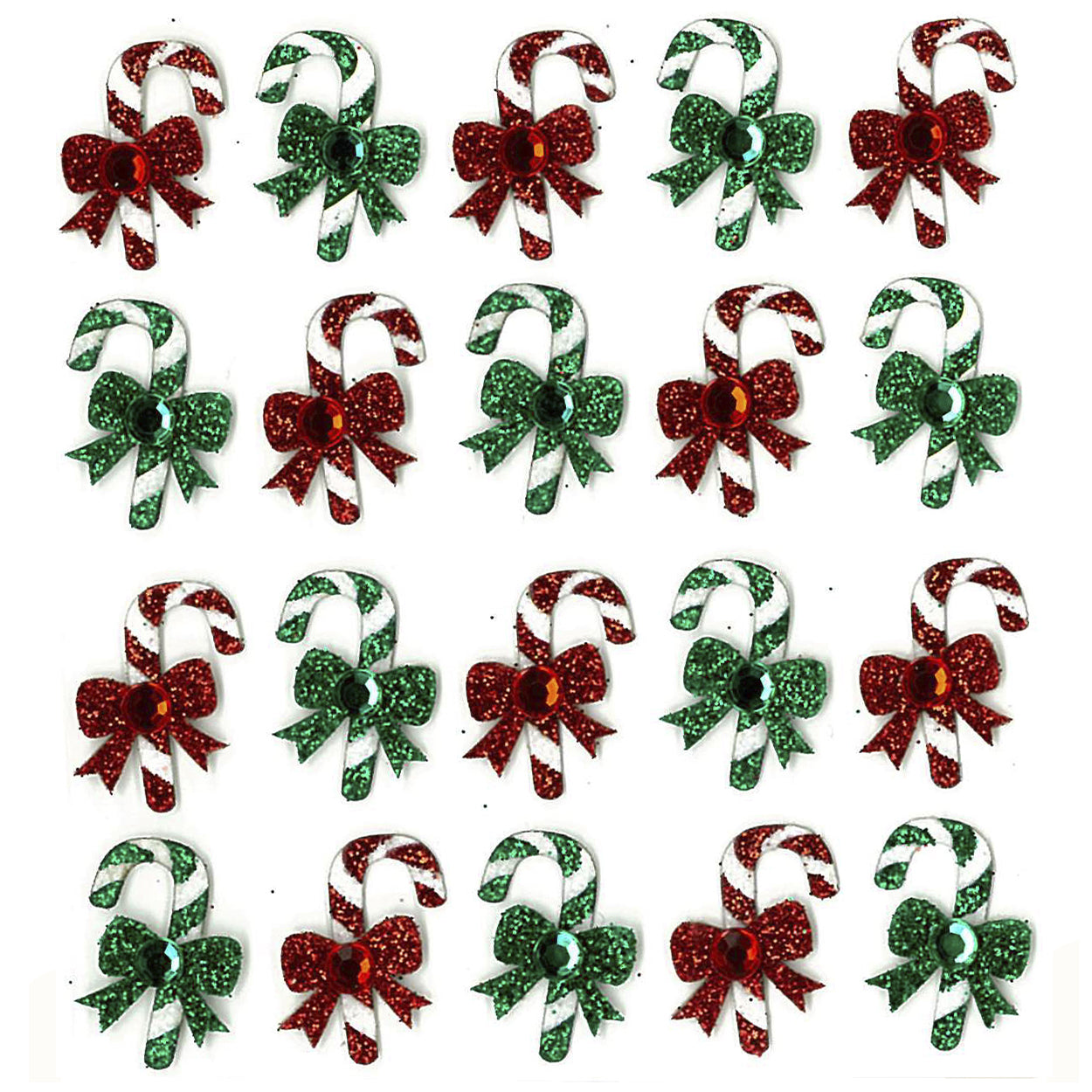 Jolee's Boutique Candy Cane Repeats Embellishments, 20 pcs