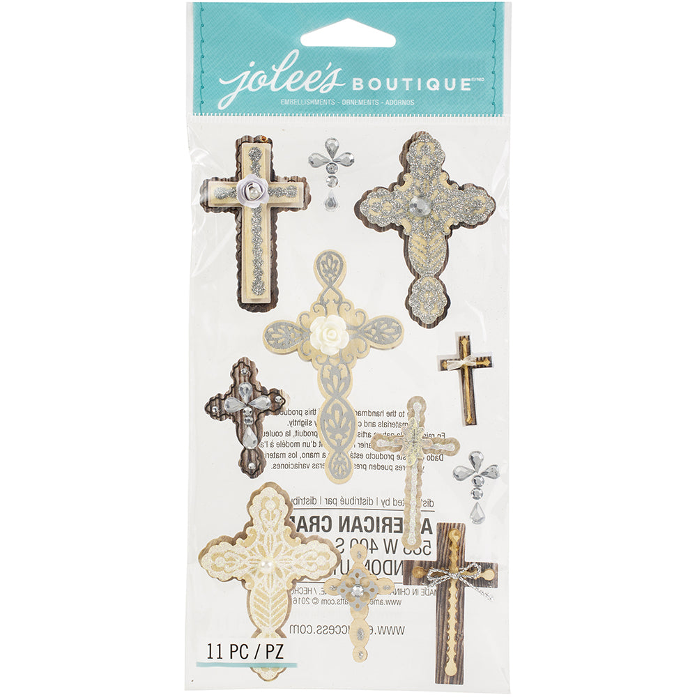 Jolee's Boutique Themed Embellishments-Inspirational Crosses