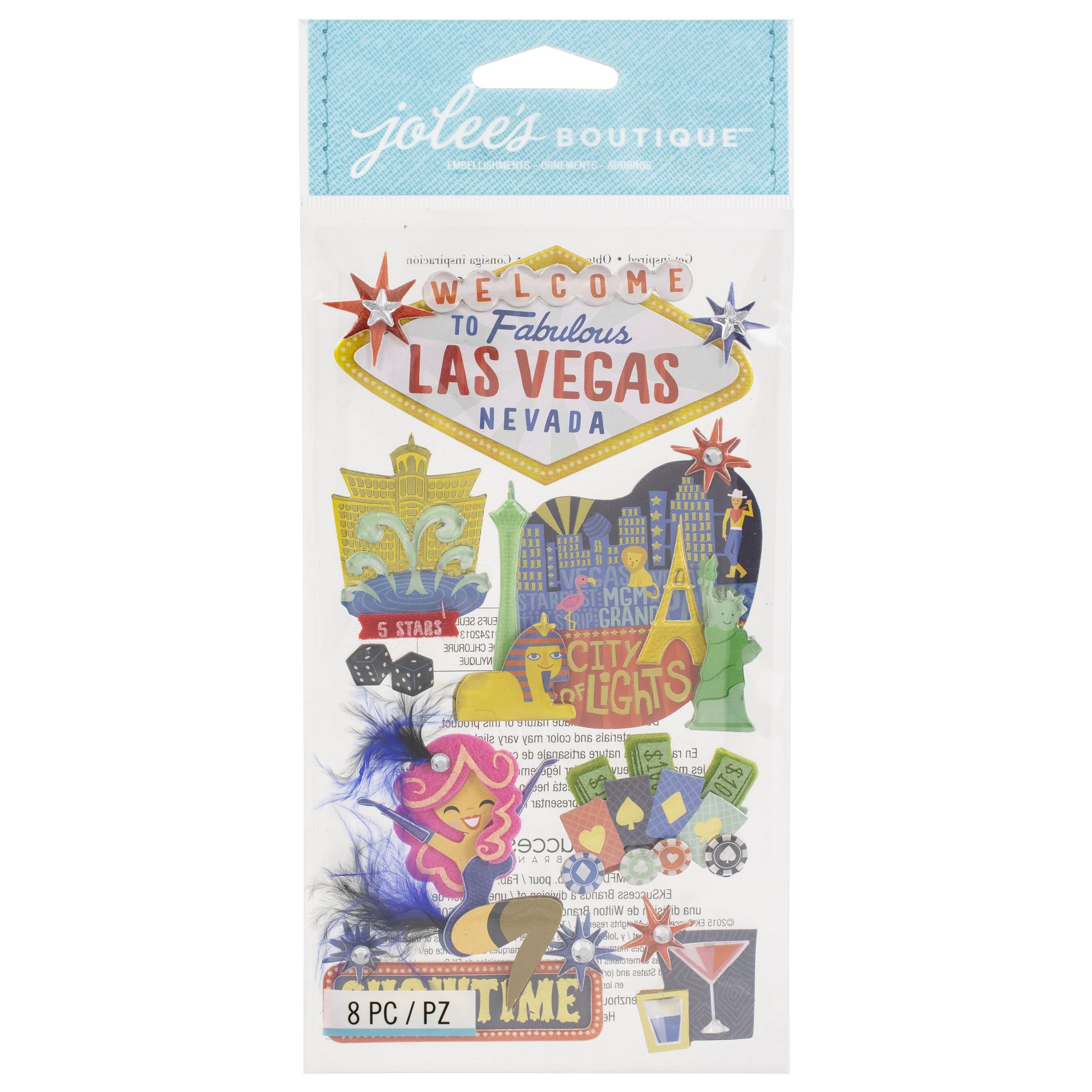 Jolee's Boutique Themed Embellishments - Las Vegas, 8 pieces