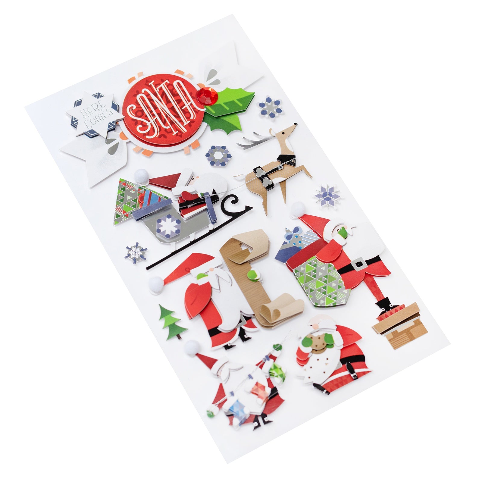 Jolee's Boutique Layered Santa Embellishment Stickers, 11pcs