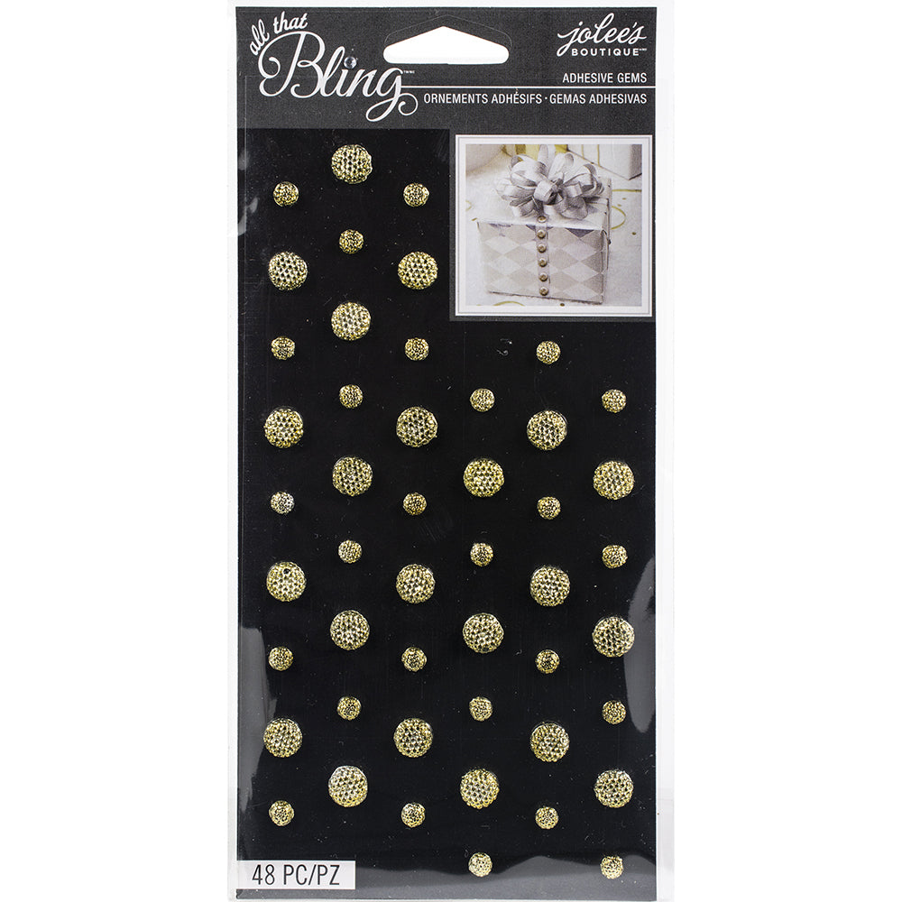 Jolee's Boutique Bling Embellishments - Gold Circle Gems